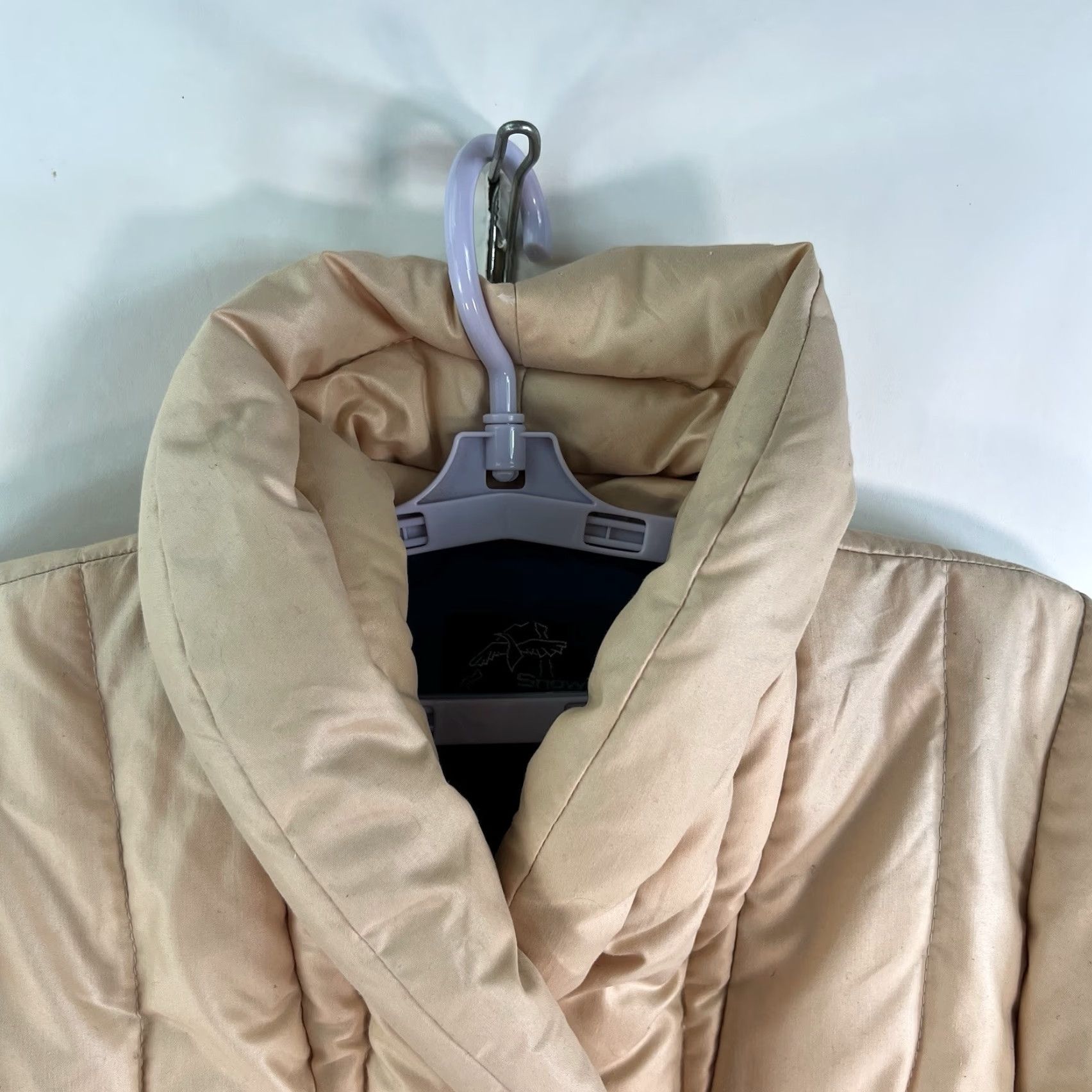 Vintage Blend Jacket Womens S Gold Down Puffer Mid-Length Quilted 90s Bohemian Designer US Made Size S / US 4 / IT 40 - 3 Thumbnail