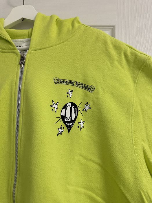 Chrome Hearts Chrome Hearts Lime Green Matty boy zipper hoodie | Grailed