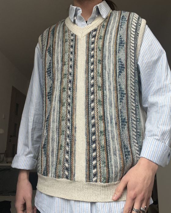 Vintage Vintage knit vest 90s style knitwear made in Italy | Grailed