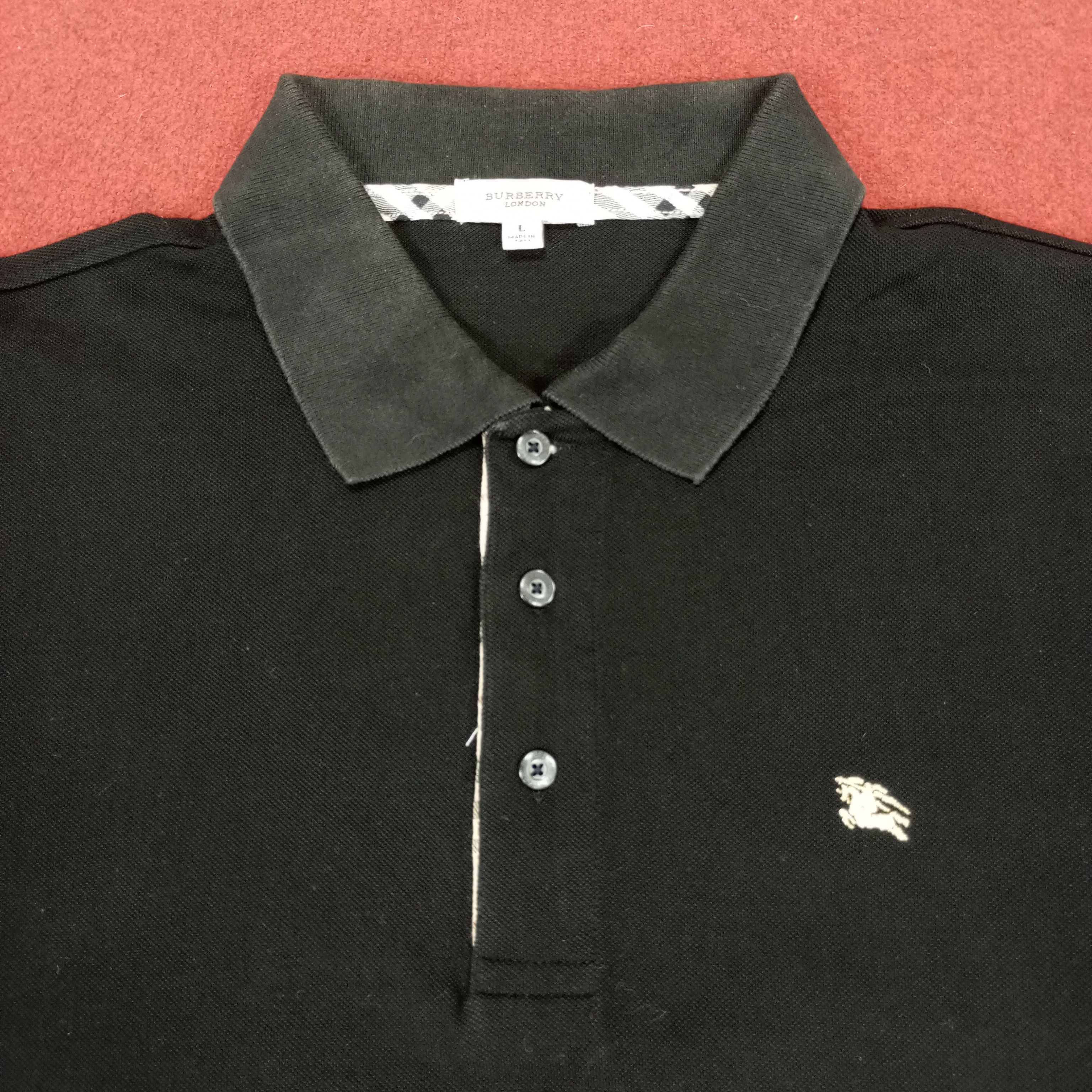 Burberry × Vintage Burberry London Made In Italy Casual Polos Fashion Size US M / EU 48-50 / 2 - 2 Thumbnail