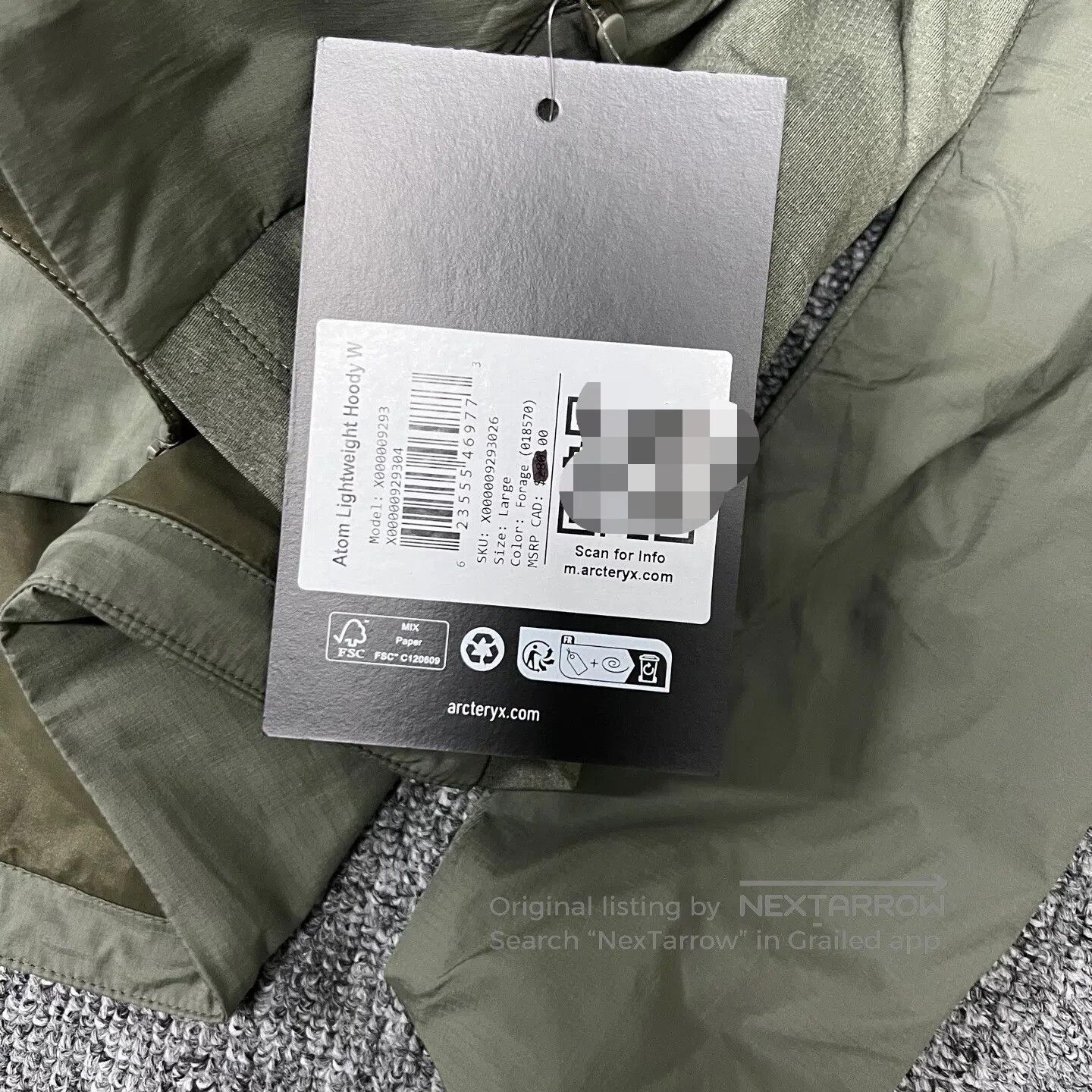 Arc'teryx ARC‘TERYX Atom lightweight Dark green soft-shell outdoor j Size US L / EU 52-54 / 3 - 5 Thumbnail