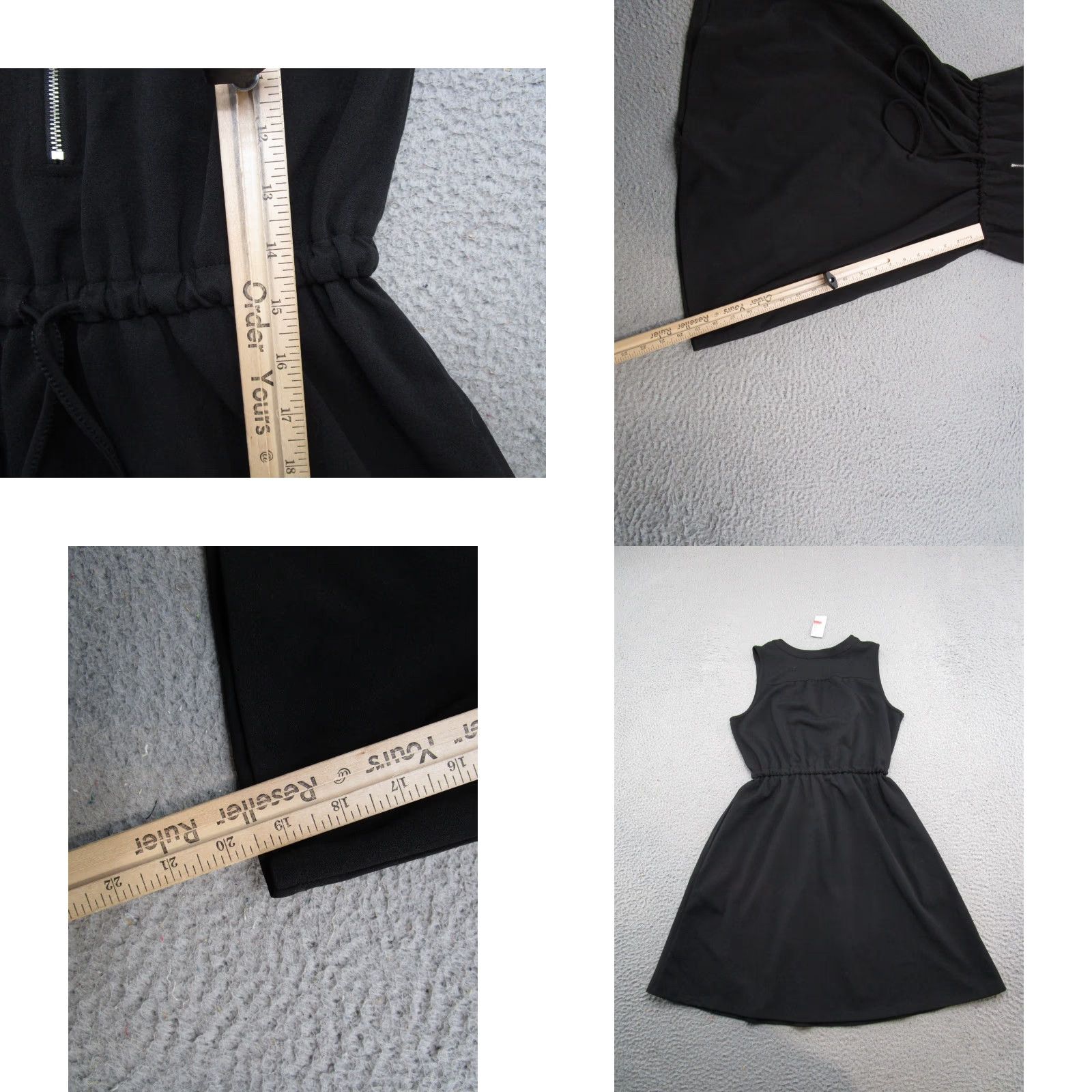 Vintage Maurices Women's Sleeveless Pullover Black Dress XS Casual Dress Halter Neckline Midi Sheath Black Womens XS Size XS / US 0-2 / IT 36-38 - 8 Thumbnail