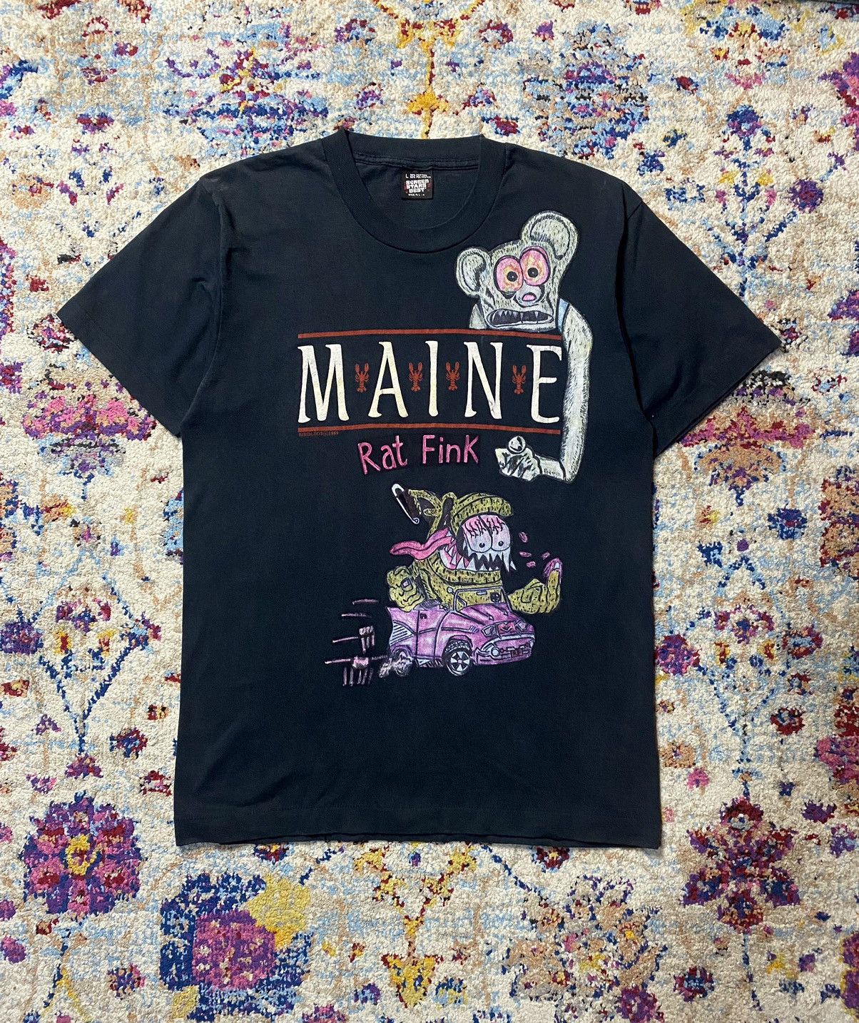 Vintage 1989 Vintage Ed Roth Maine Rat Fink Birdlegs Copyrights M Size US M / EU 48-50 / 2 - 1 Thumbnail