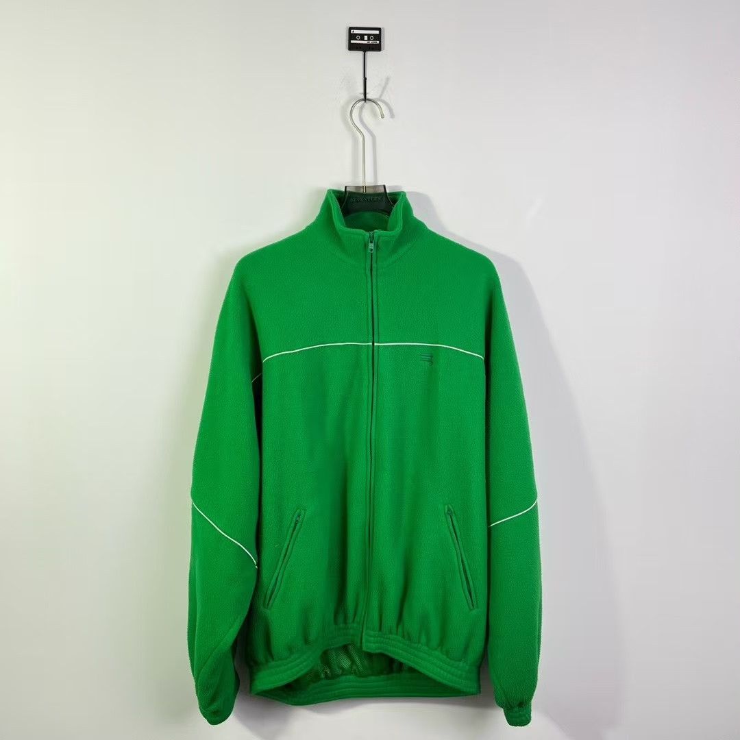 Balenciaga Balenciaga Small Label Green Polar Fleece Zip Jacket 2501-N Size US S / EU 44-46 / 1 - 1 Thumbnail