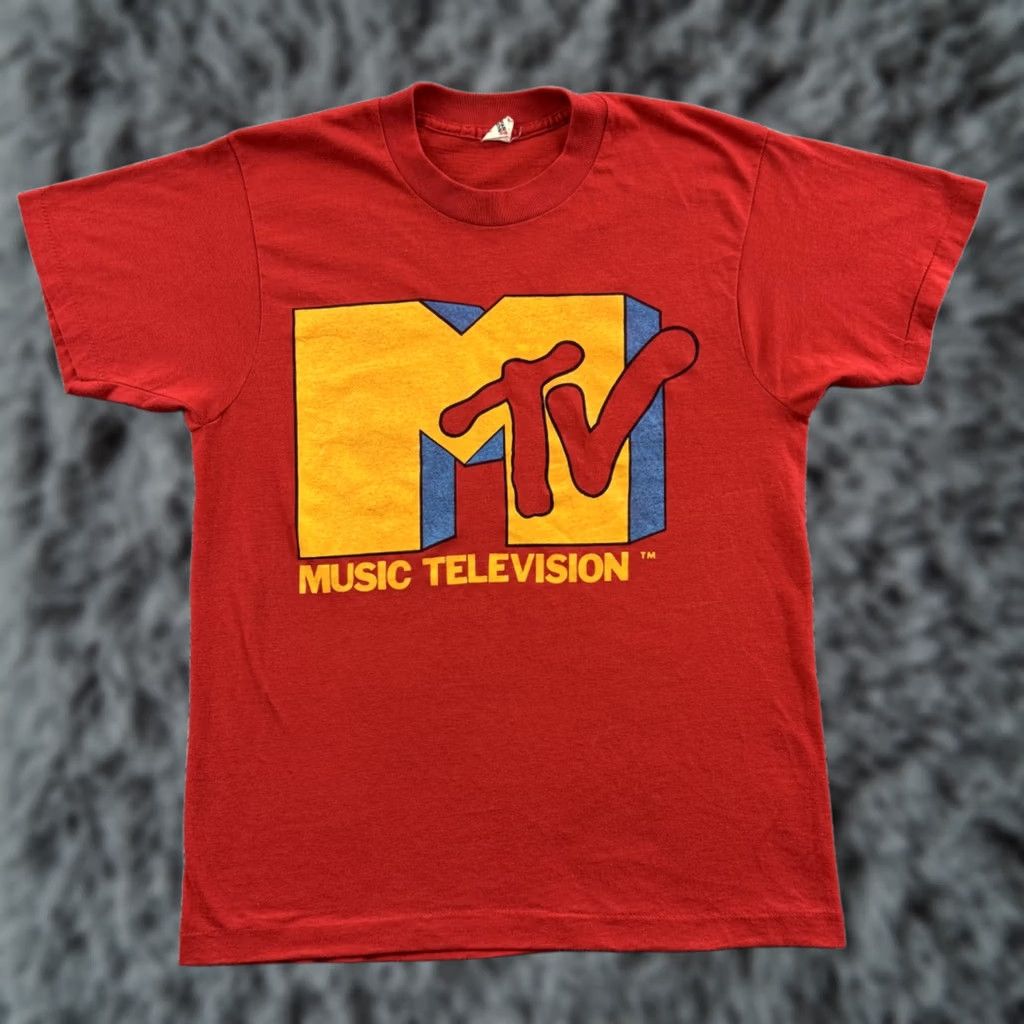 Vintage VINTAGE MTV Screen Stars Shirt Mens M Red Music Short Sleeve Graphic Print 1980s USA Size US M / EU 48-50 / 2 - 1 Thumbnail
