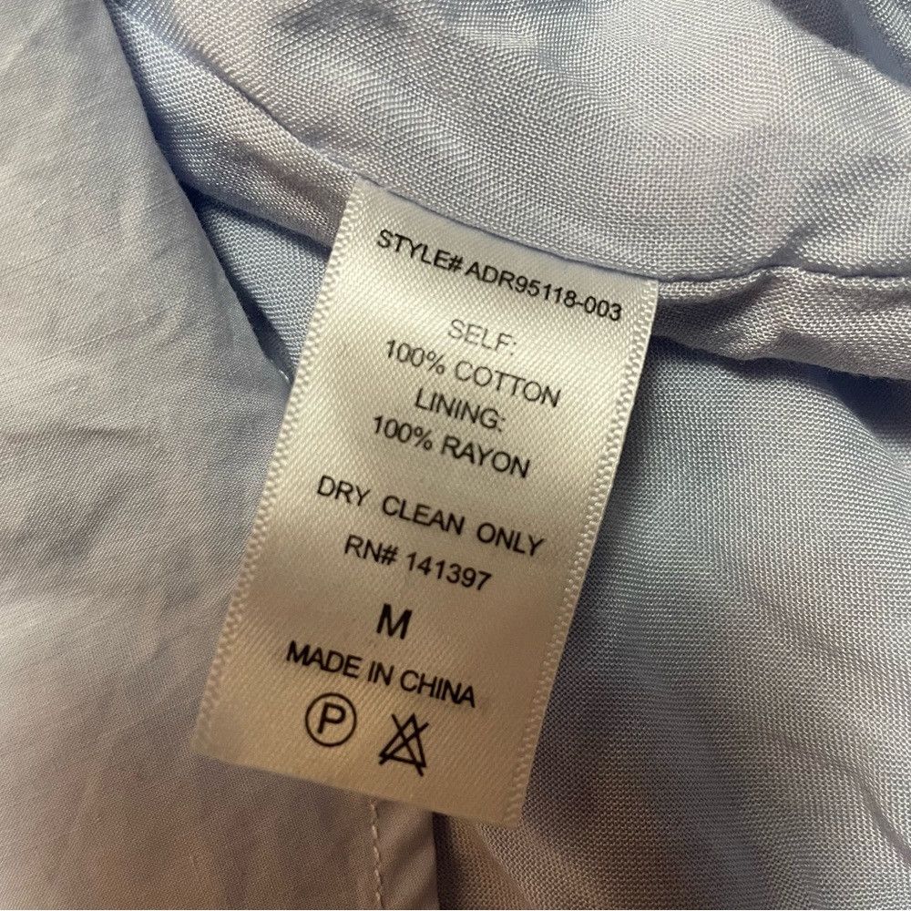 Other New ASTR The Label Blue Cotton Front Button Ruched Dress Si Size M / US 6-8 / IT 42-44 - 7 Thumbnail