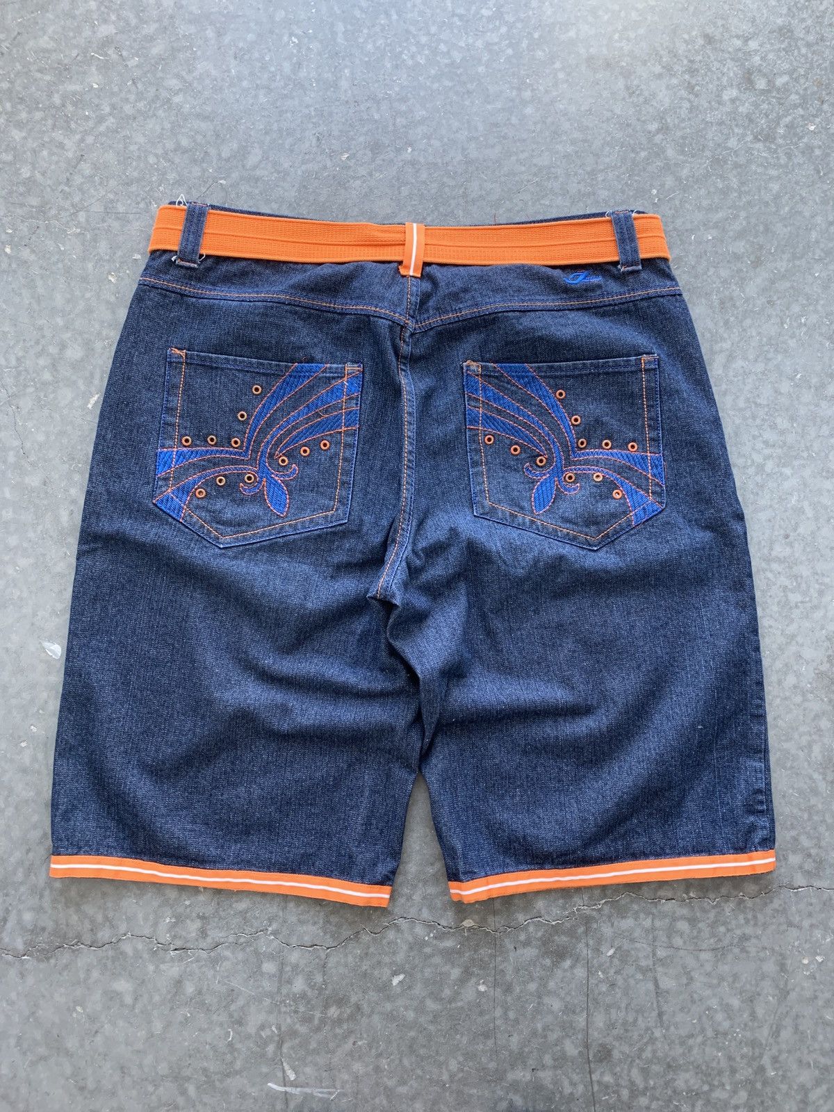 JNCO × Southpole × Vintage Crazy Cyber Y2K Baggy Jean Shorts Skater Grunge Essential Size US 40 / EU 56 - 1 Thumbnail