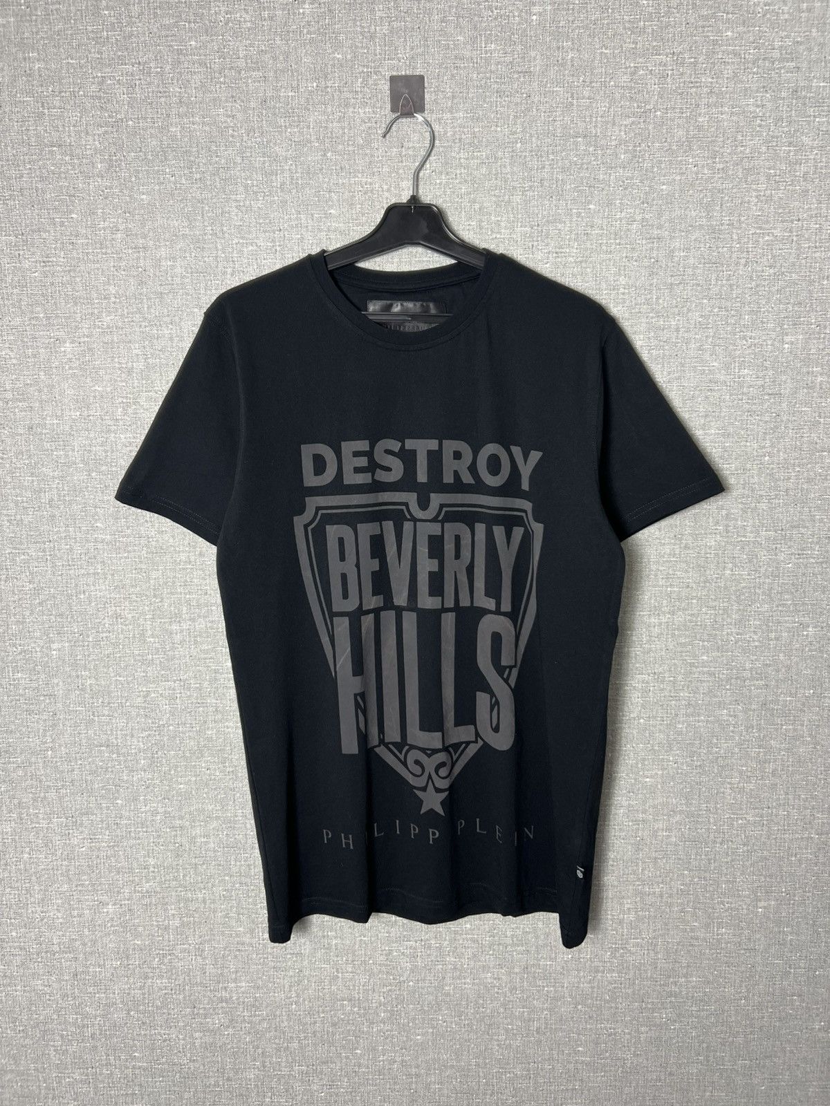 Philipp Plein Philipp Plein Destroy Beverly Hills Big Logo Men’s Tee Size US M / EU 48-50 / 2 - 2 Thumbnail