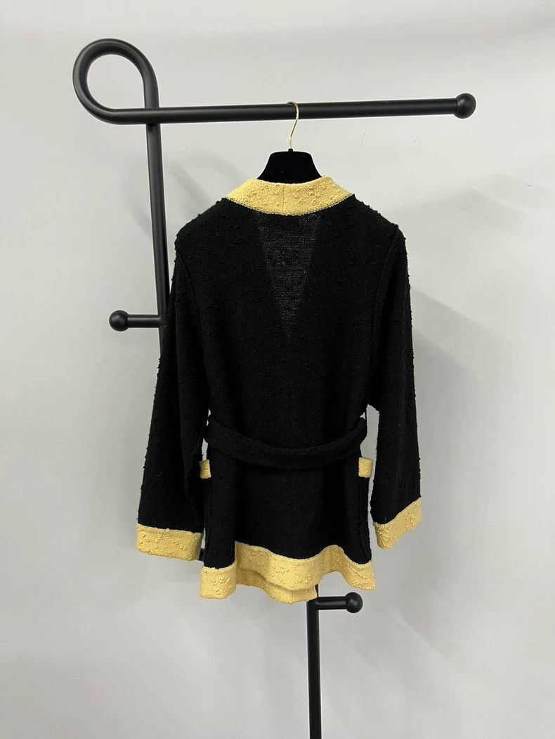 Chanel Chanel 24K black stitching knitted cardiga coat Size XS / US 0-2 / IT 36-38 - 2 Thumbnail
