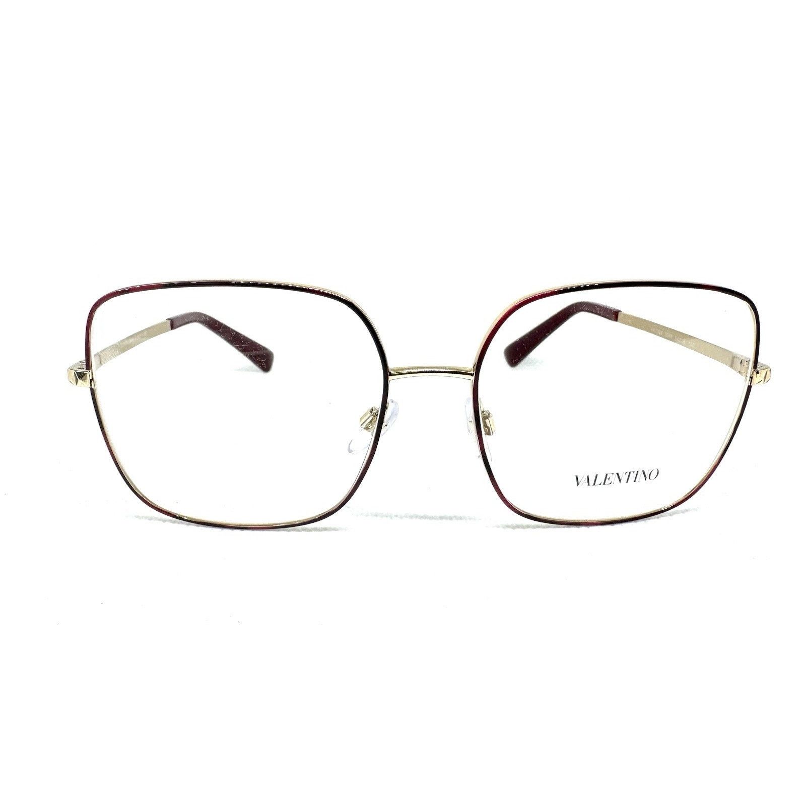 Valentino NIB VALENTINO VA1024 RED HAVANA LIGHT GOLD EYEGLASSESS 54-16 Size ONE SIZE - 2 Thumbnail