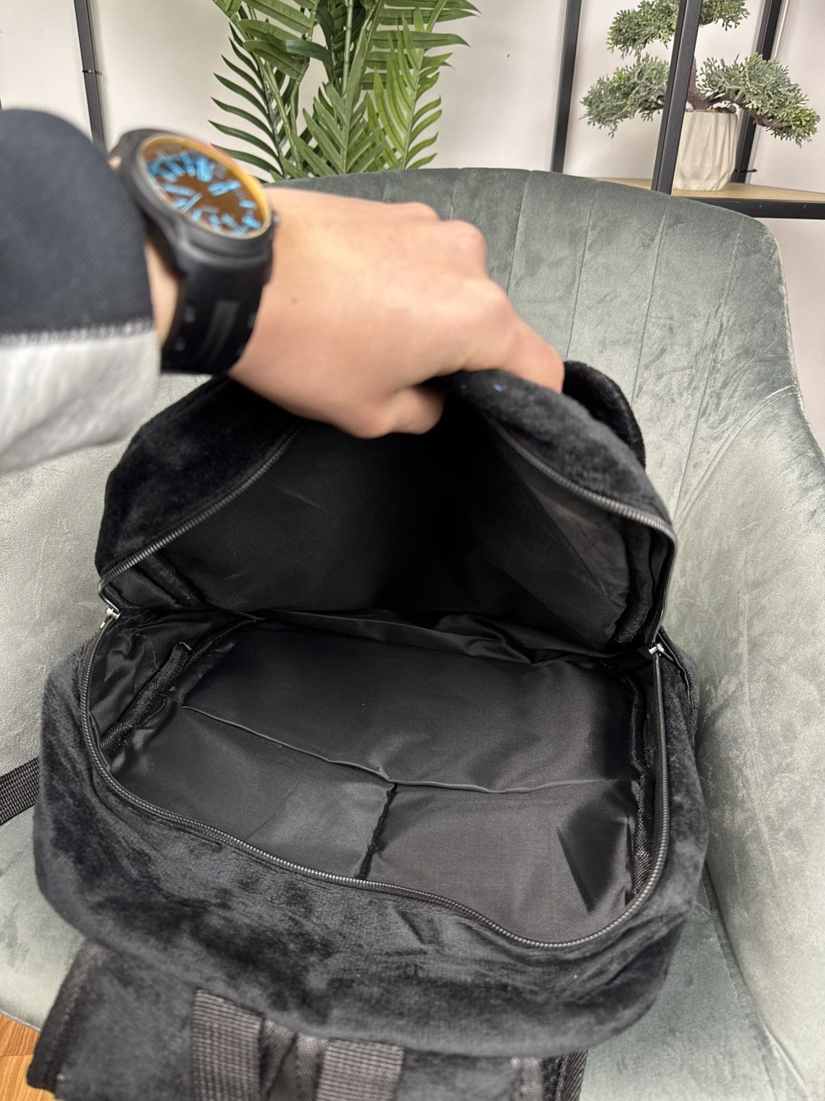 Anime × Japanese Brand Sonic Shadow Black Plush Backpack Nintendo Unisex Knapsack Size ONE SIZE - 10 Thumbnail