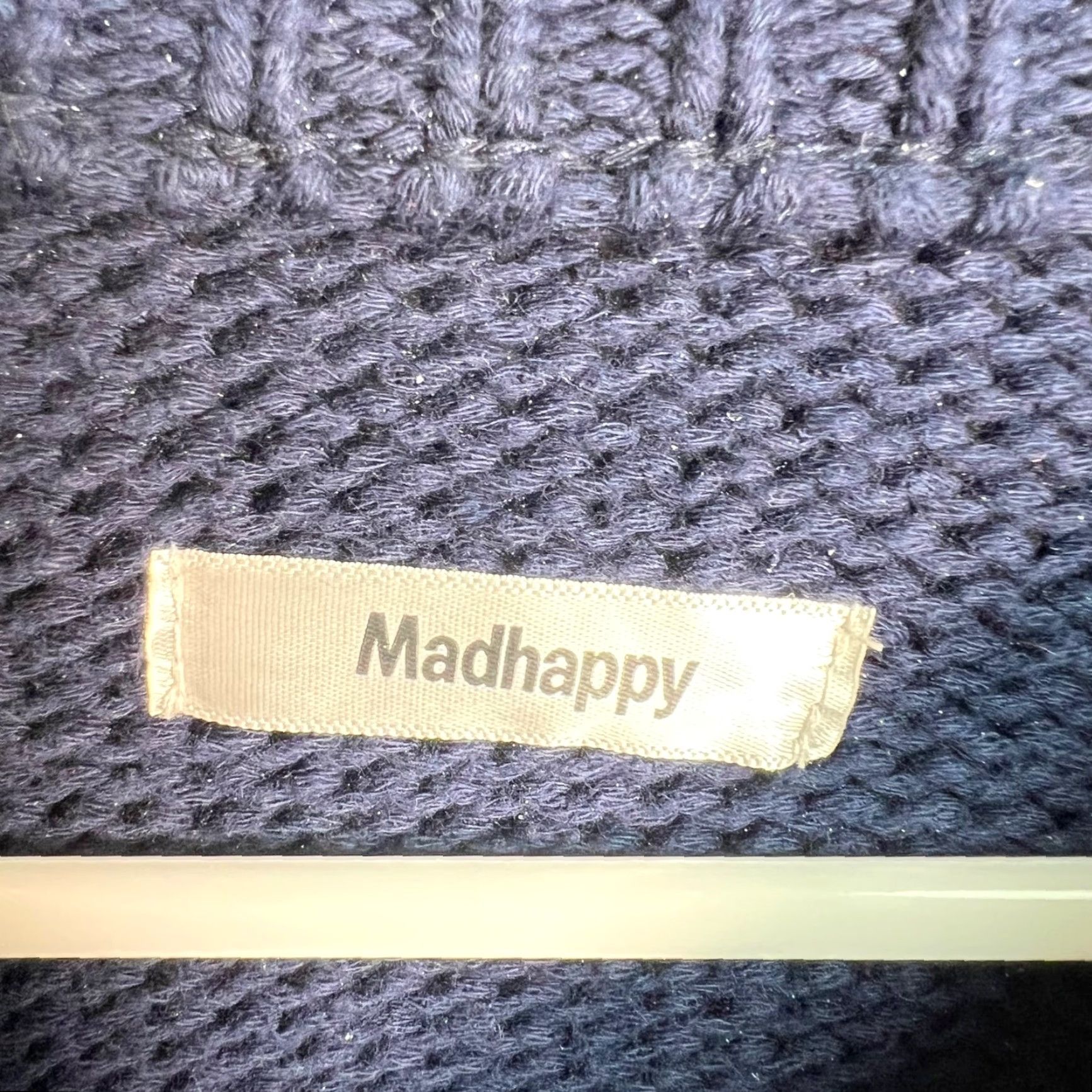 Madhappy Madhappy Mens Large Gradient Navy Blue Heavyweight Sweater Pullover USA Shirt Mens Size US L / EU 52-54 / 3 - 3 Thumbnail