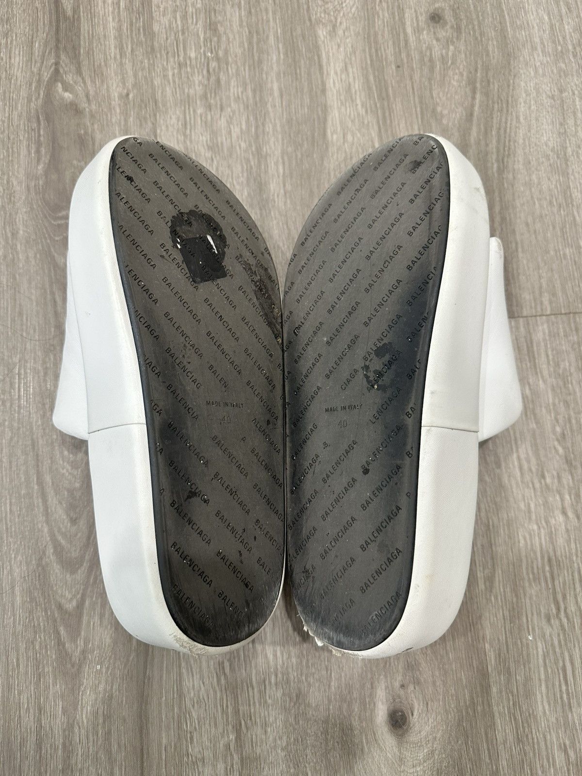 Balenciaga Balenciaga Beater Leather Platform Slides Size US 7.5 / EU 40-41 - 3 Thumbnail