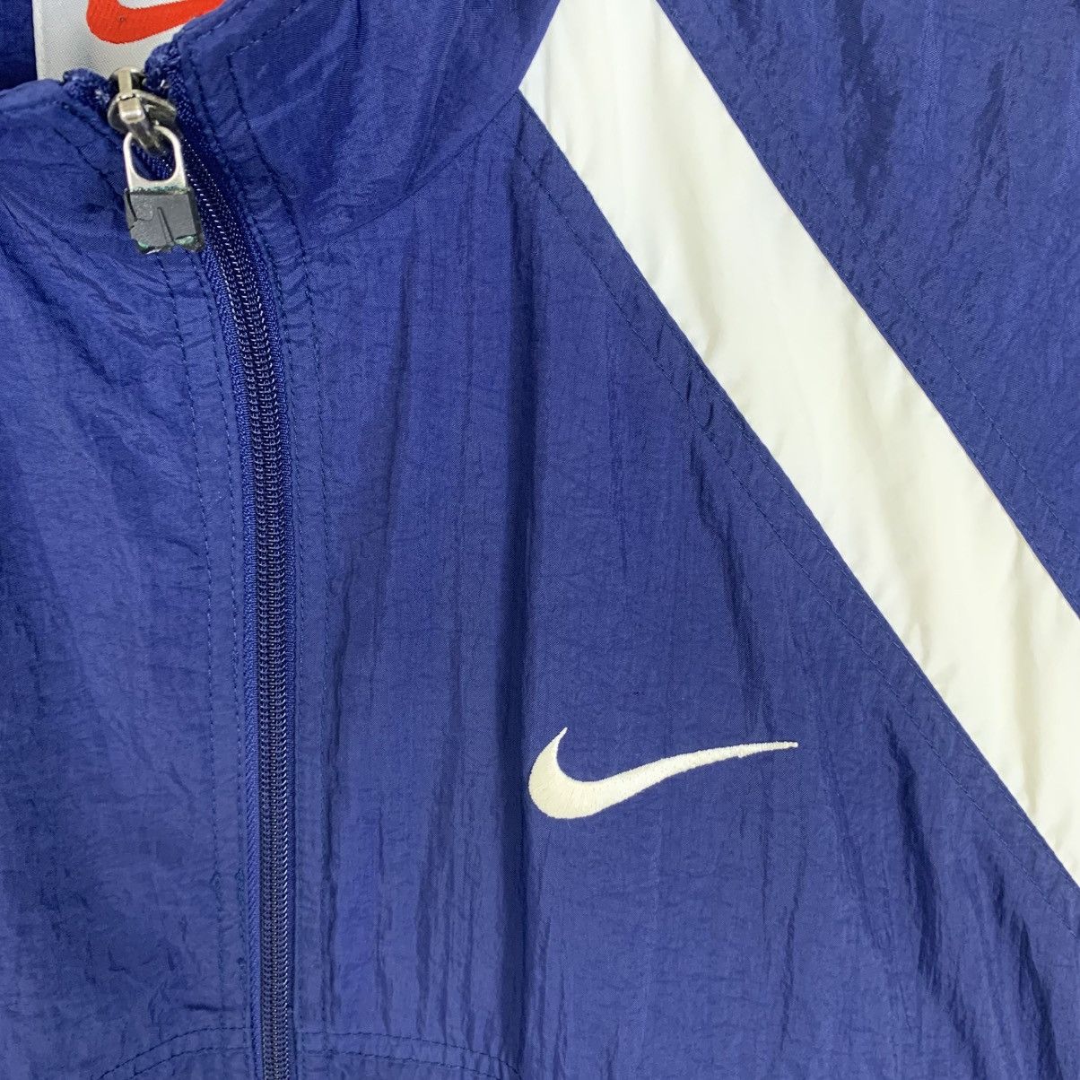Nike × Vintage Vintage 90s Nike Swoosh Small Logo Windbreaker Nike Zipper Size US XL / EU 56 / 4 - 5 Thumbnail