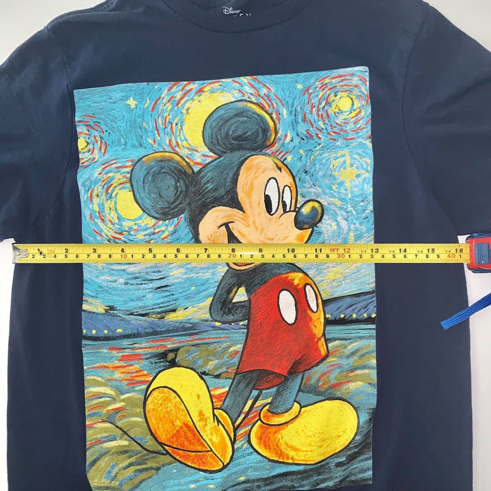 Disney Disney Mickey Mouse Van Gogh Starry Night Navy Blue T-Shirt Size US S / EU 44-46 / 1 - 8 Thumbnail