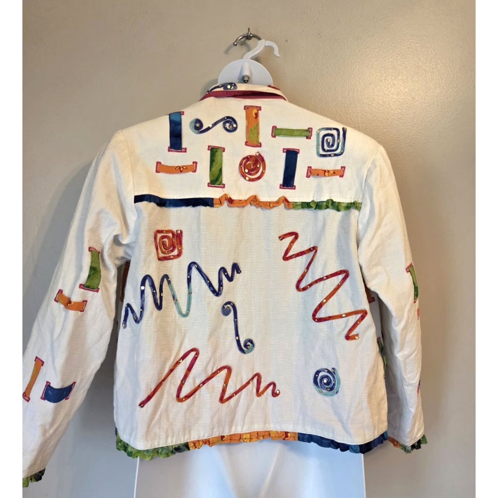 Vintage VINTAGE Yak Magik Reversible Open Patchwork Embellished Jacket XL Size XL / US 12-14 / IT 48-50 - 6 Thumbnail