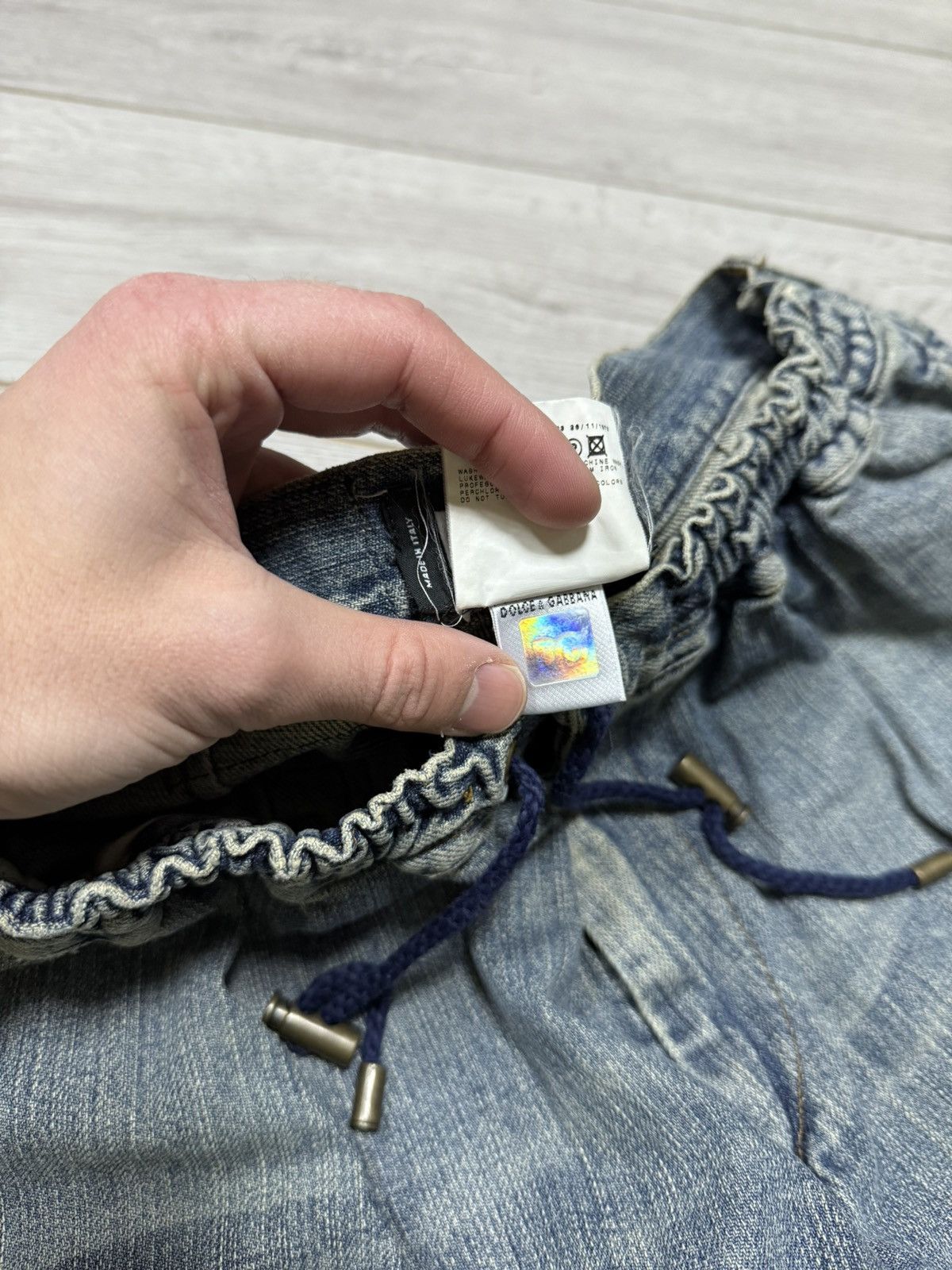 Dolce & Gabbana Dolce Gabbana elastic waistband distressed jeans tears pants Size US 32 / EU 48 - 6 Thumbnail