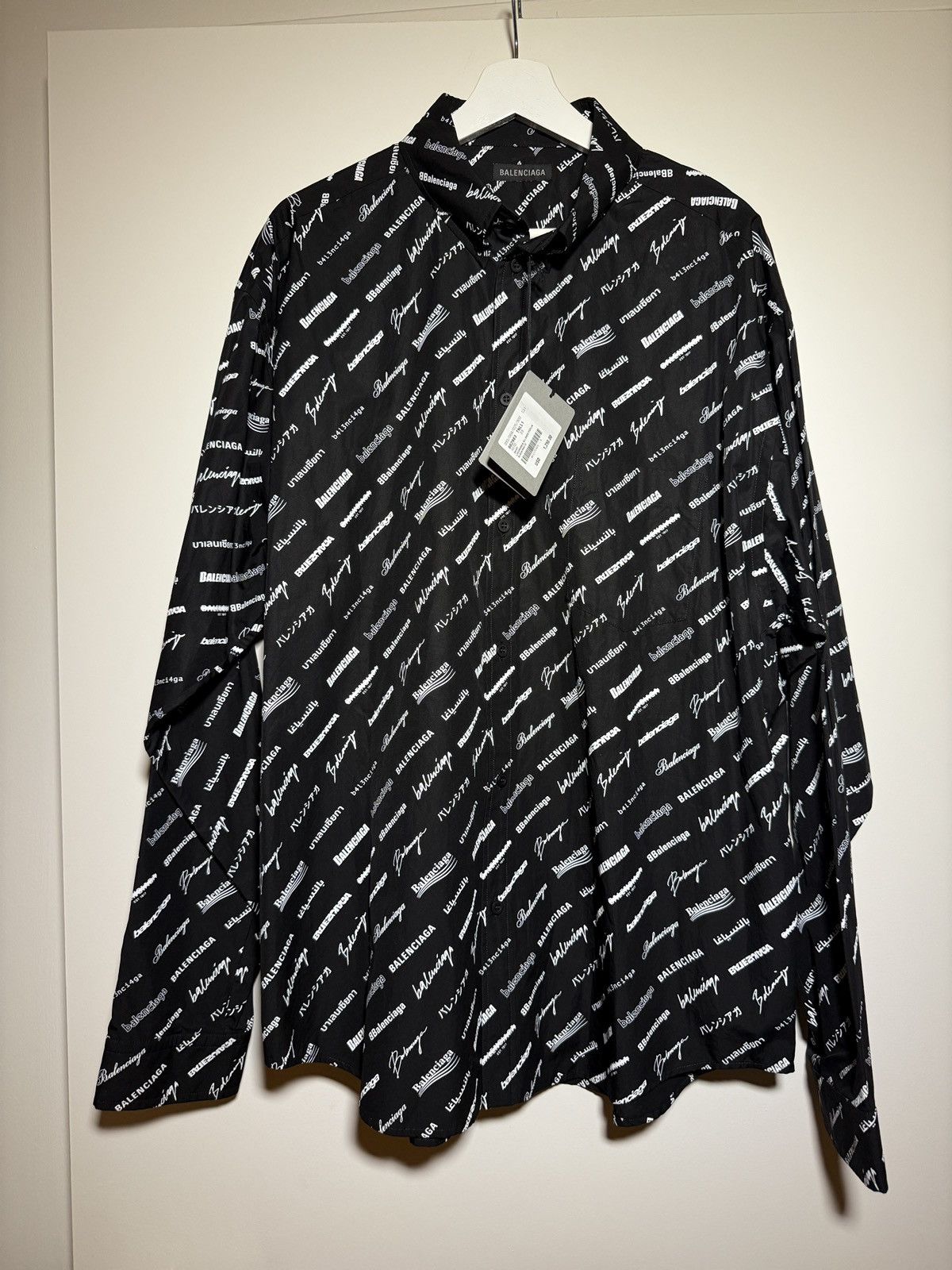 Balenciaga Balenciaga Signature Print Button-Up 39 Size US S / EU 44-46 / 1 - 6 Thumbnail