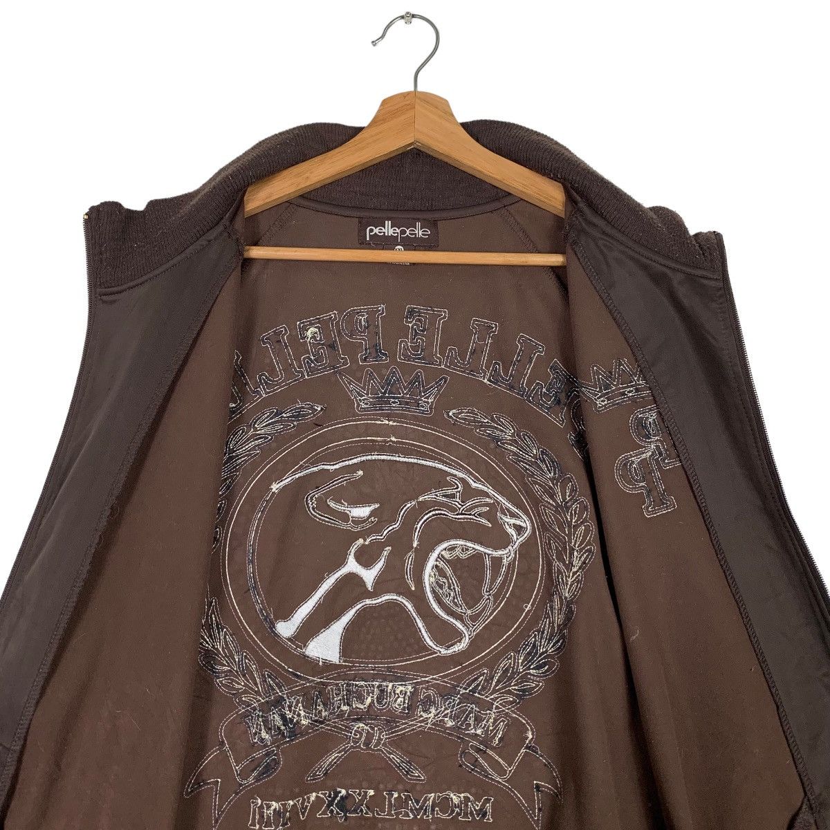 Japanese Brand PELLEPELLE MARCBUCHANAN Big Logo Sweater Jacket #0104-C6 Size US XXL / EU 58 / 5 - 14 Thumbnail