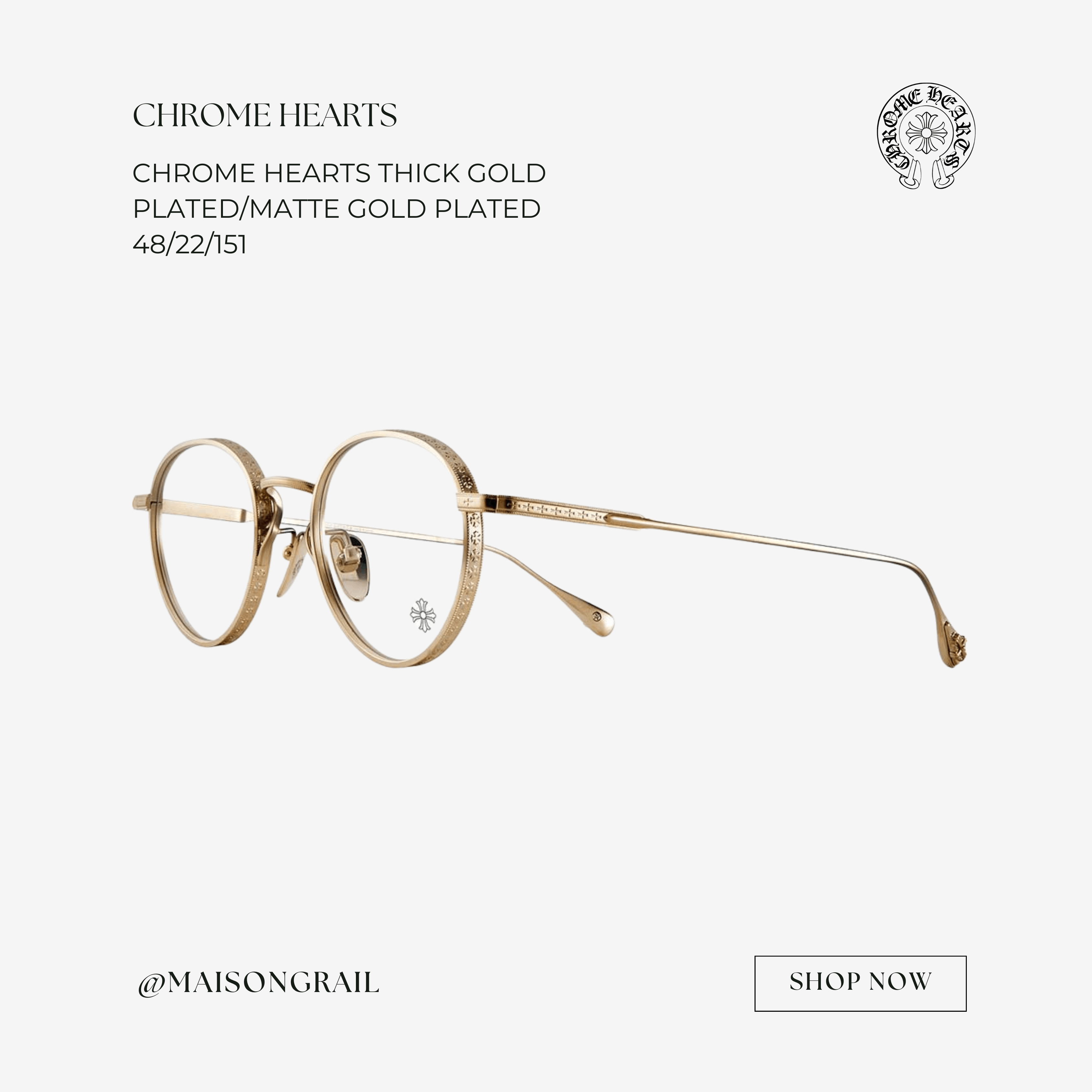 CHROME HEARTS THICK EYEGLASSES