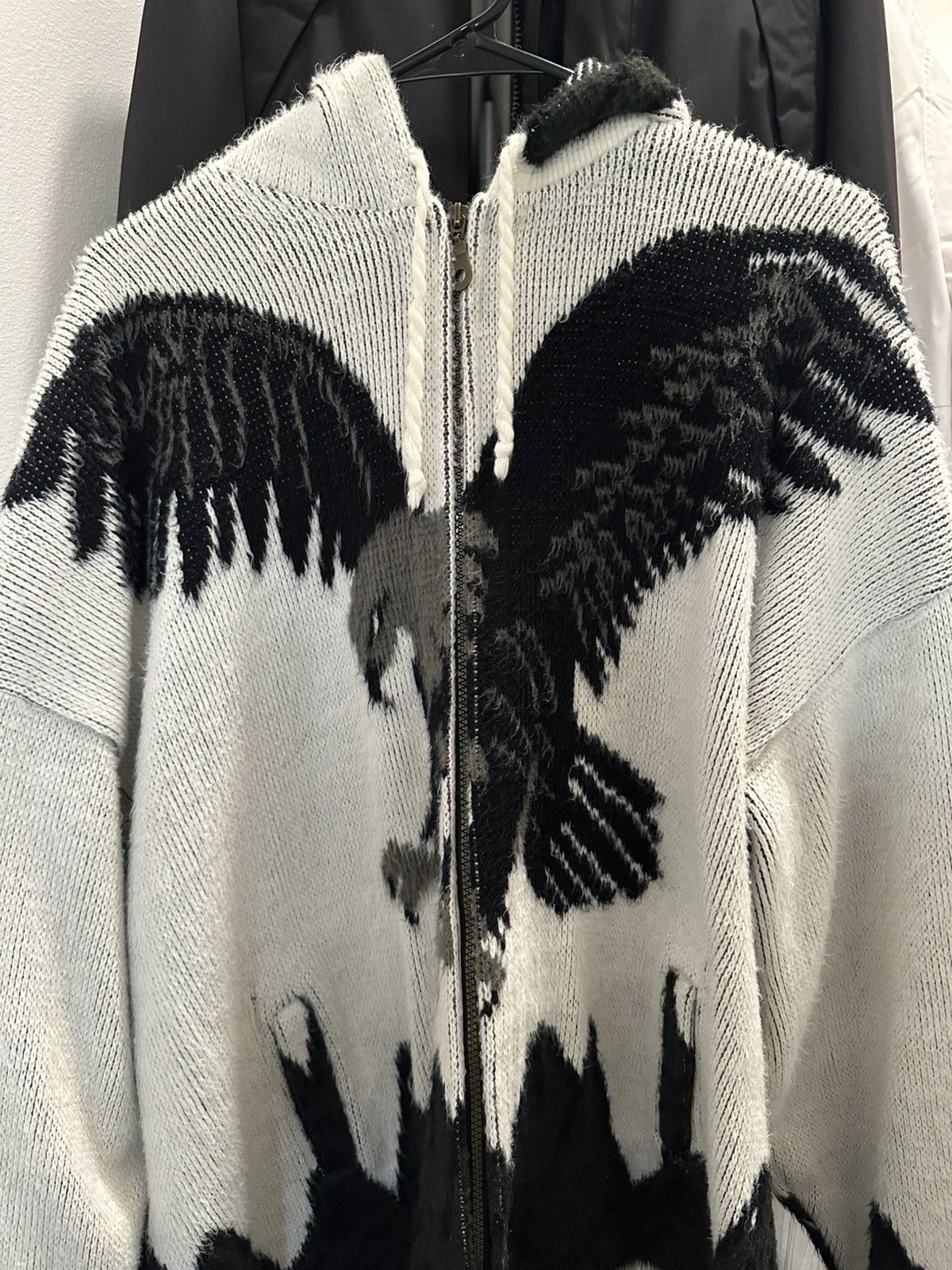 Vintage Vintage Ruminahui Wool Hooded Eagle Jacket Zip Up Size US XL / EU 56 / 4 - 2 Thumbnail