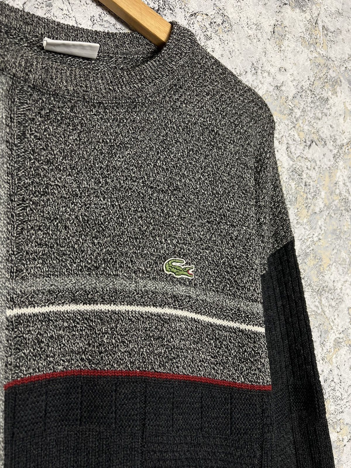 Lacoste × Vintage 🐊 Vintage 90's Lacoste Knitted Baggy Wool Sweater Japan Y2K Size US L / EU 52-54 / 3 - 3 Thumbnail