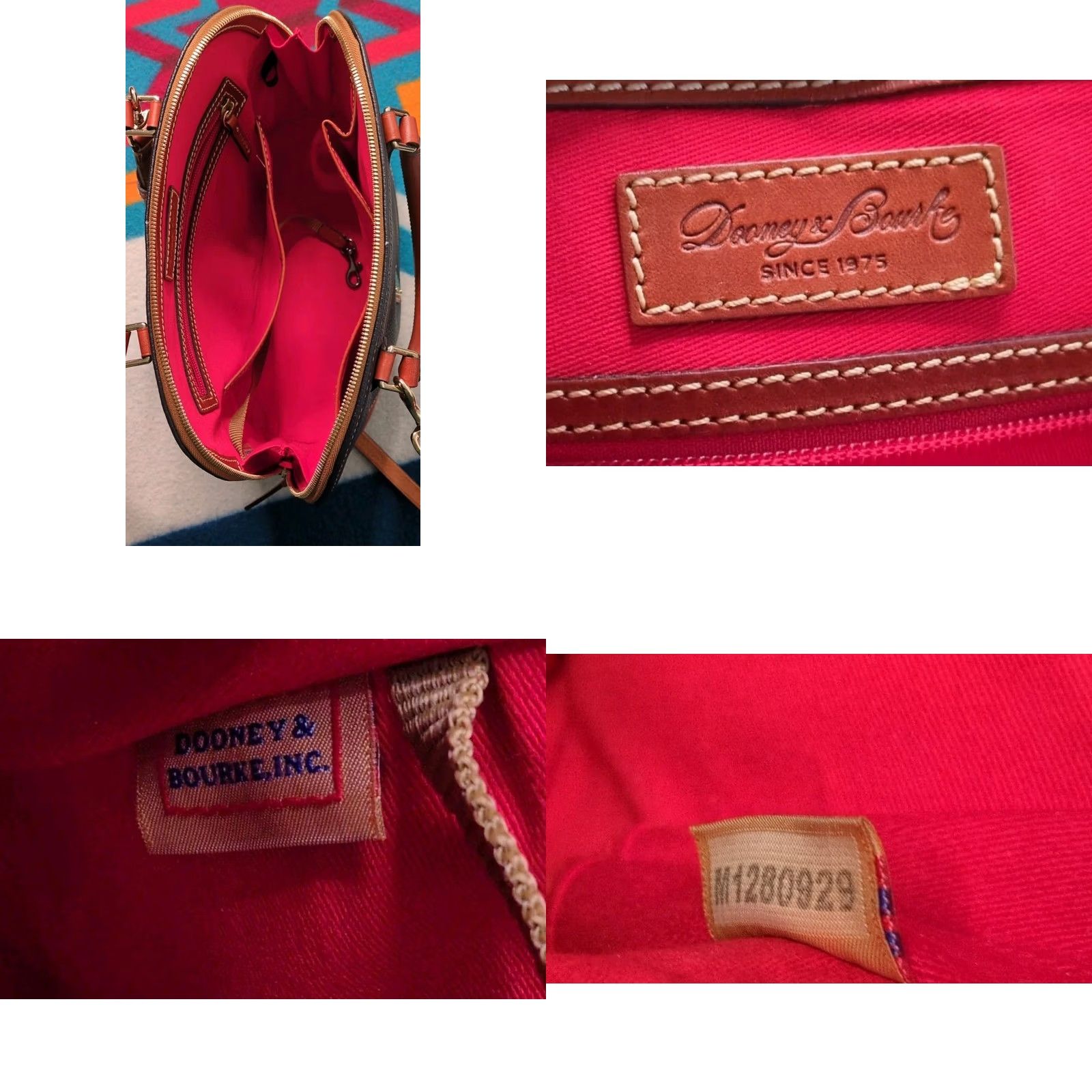 Dooney & Bourke Dooney & Bourke Leather Satchel Bag Shoulder Strap Handbag Purse Pebble Grain Multicolor Women Size ONE SIZE - 8 Thumbnail