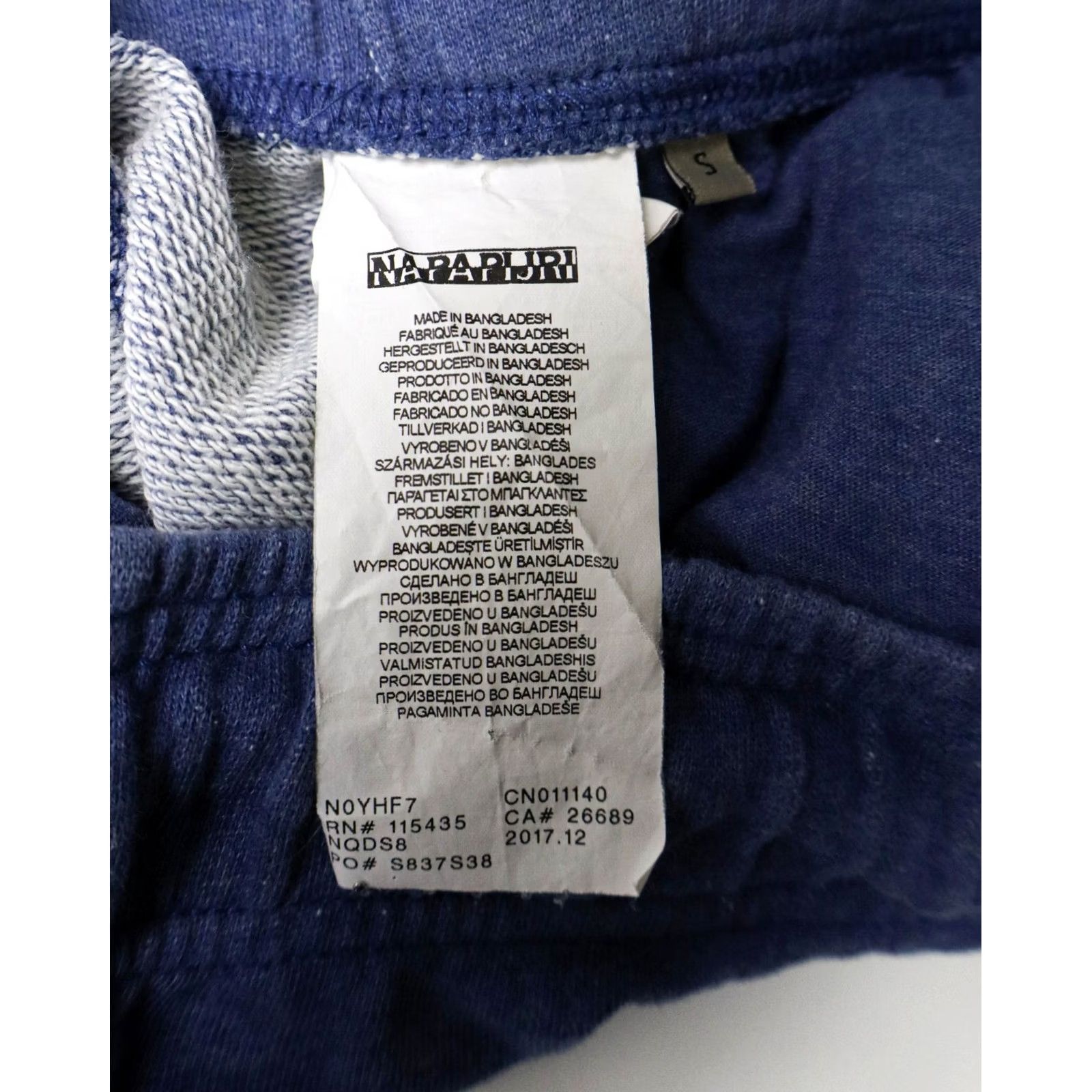 Napapijri NAPAPIJRI Sweat Shorts Men's SMALL Blue Casual Elastic Waist Drawstring Logo Size US 29 - 6 Thumbnail