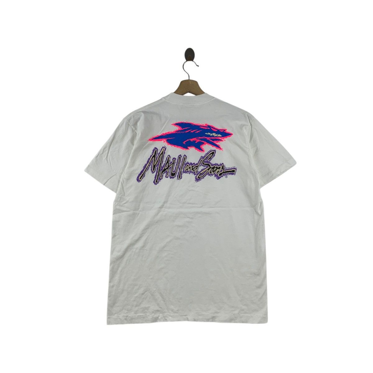 Maui and Sons Vintage 90’ MAUI & SONS SHARK Hawaii Surf Tee Shirt Top Size US M / EU 48-50 / 2 - 5 Thumbnail