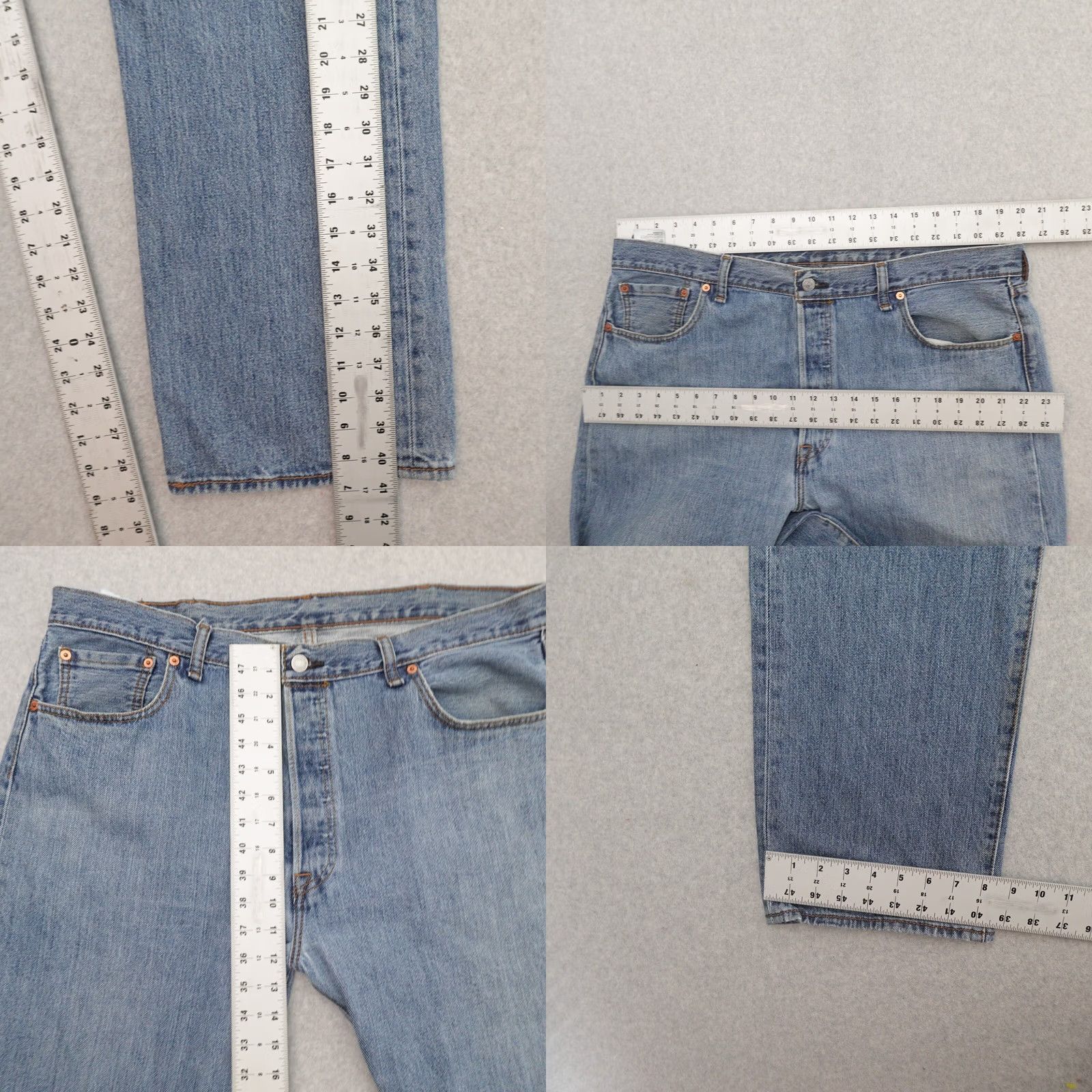 Levi's Levi's 501 Jeans Mens 40 (40x29) Button Fly Blue 5-Pocket Design Regular Inseam 29 Size US 40 / EU 56 - 8 Thumbnail