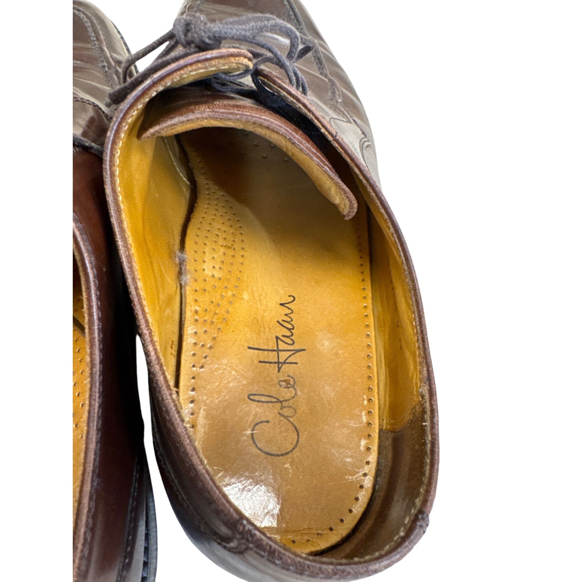 Cole Haan Cole Haan Mens Brown Leather Oxford Shoes Size 10M SKU 7800 Size US 10 / EU 43 - 10 Thumbnail