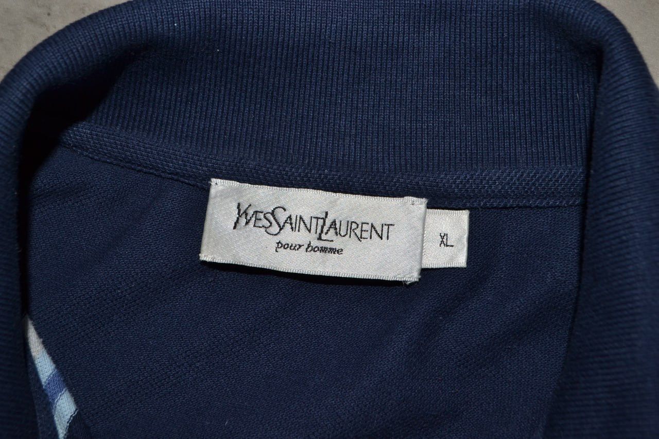 Yves Saint Laurent Rare YVES SAINT LAURENT Polo Shirt - Size XL - Navy Size US XL / EU 56 / 4 - 7 Thumbnail
