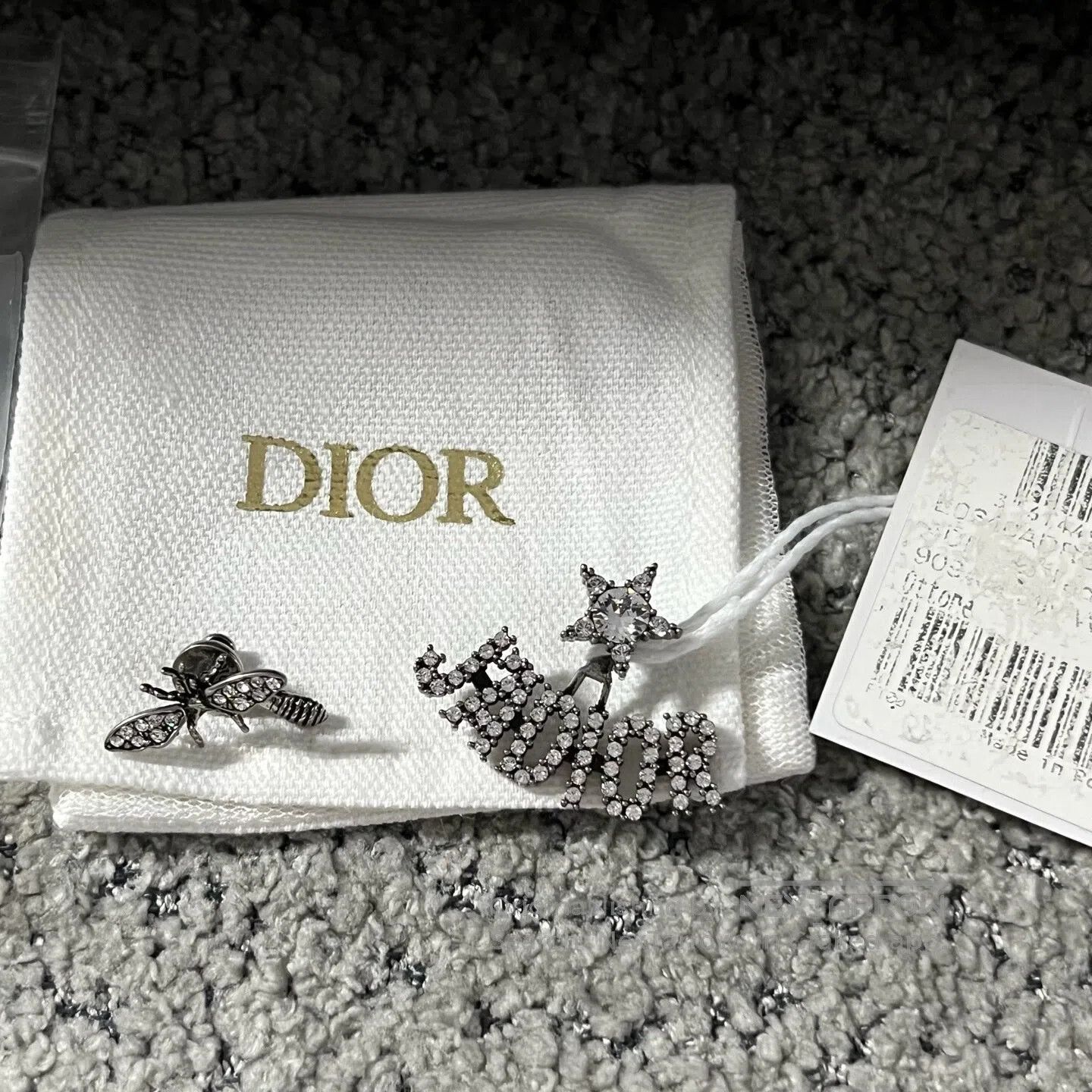 Dior Dior Silver palladium-plated clip earrings| Size ONE SIZE - 2 Thumbnail