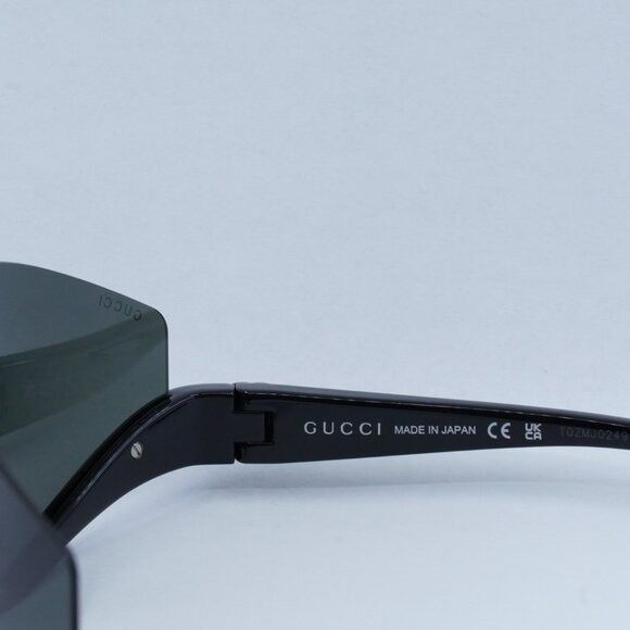 Gucci Gucci GG1650S 001 Sunglasses Shiny Black Shield Frame Size ONE SIZE - 5 Thumbnail
