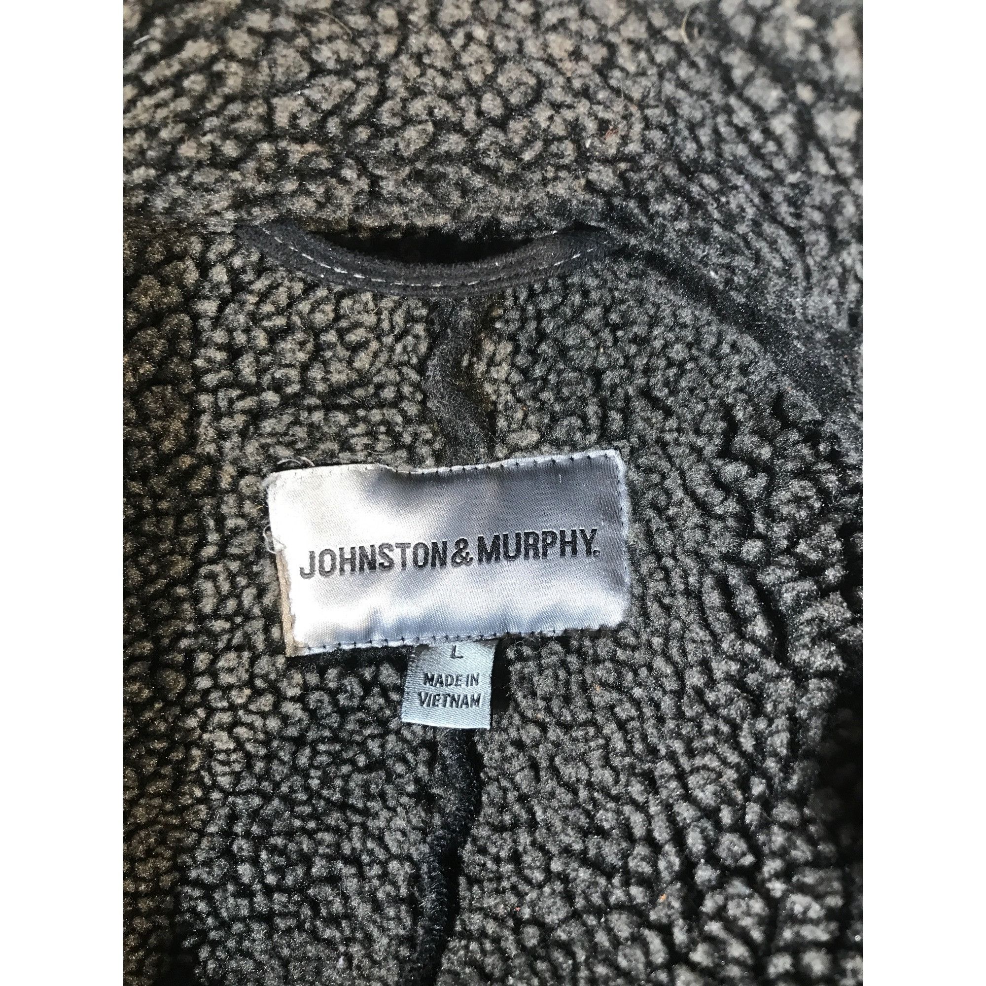 Johnston & Murphy Johnston & Murphy Men's Black Faux Suede Fleece Lined Coat Size US L / EU 52-54 / 3 - 3 Thumbnail