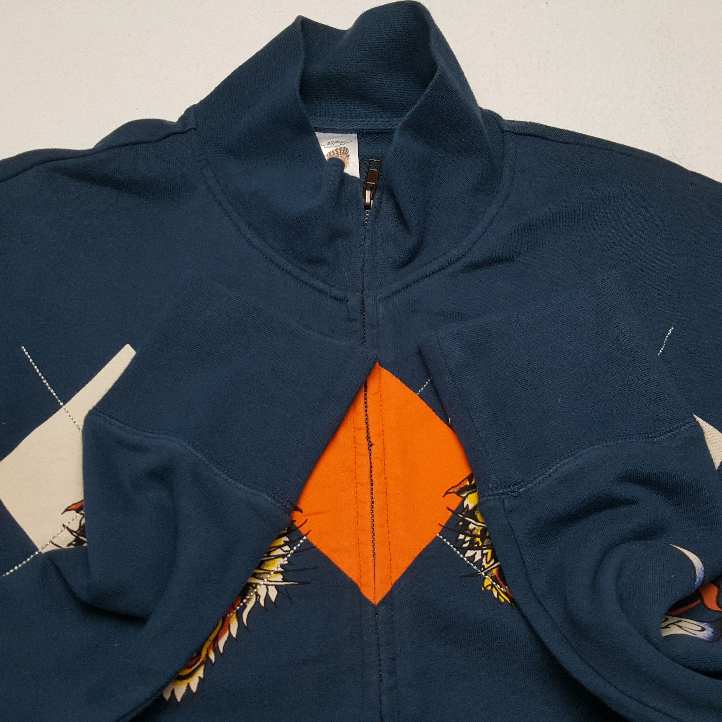Christian Audigier × Ed Hardy × Vintage ED HARDY Rare Fashion Style Tiger Design Sweater Size US L / EU 52-54 / 3 - 9 Thumbnail