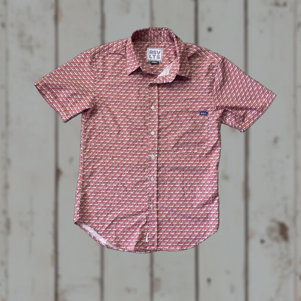 Pinko RSVLTS Shirt Mens XS Pink Dog Print Weiner Dog Short Sleeve Size US XS / EU 42 / 0 - 1 Thumbnail