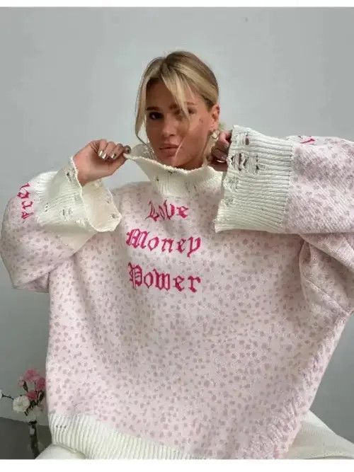 Japanese Brand × Vintage Women's Embroidery Dilapidated Pullover Size ONE SIZE - 3 Thumbnail