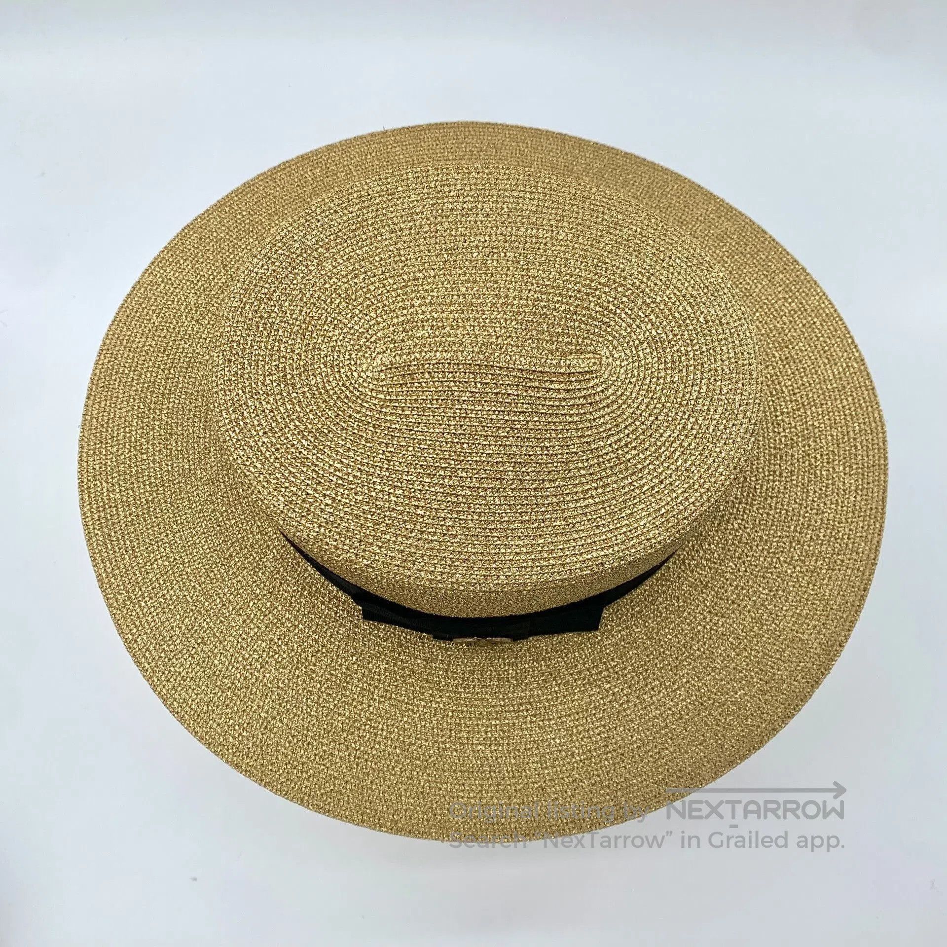 Gucci Gucci Gold Bee Woven Bucket Hat. Size ONE SIZE - 5 Thumbnail