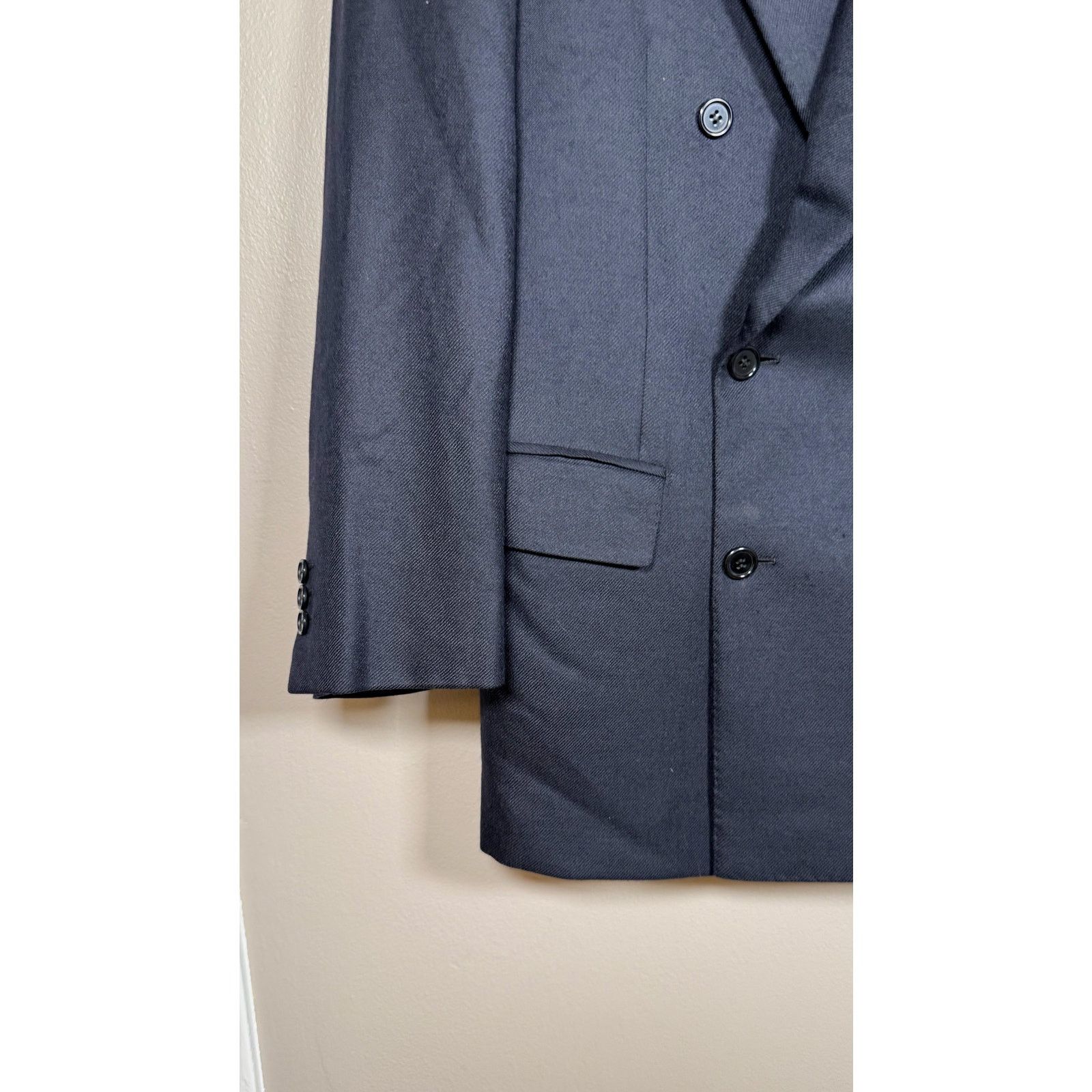 Stefano Ricci Stefano Ricci Navy Cashmere Double Breasted Blazer 46IT/36US Size 36R - 10 Thumbnail