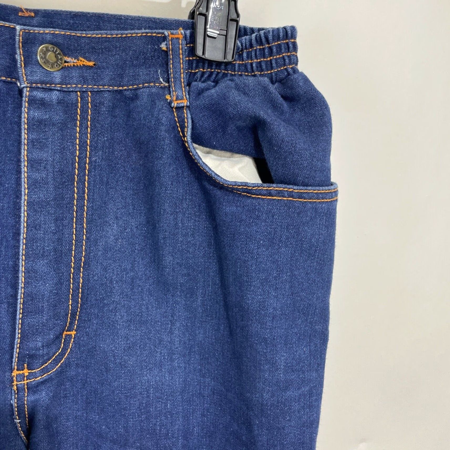 Vintage VINTAGE Gitano Denim Jeans High Waist Womens 16 Dark Stretch 80s Regular Fit Jeans Women Blue Size 38" / US 16 / IT 52 - 4 Thumbnail
