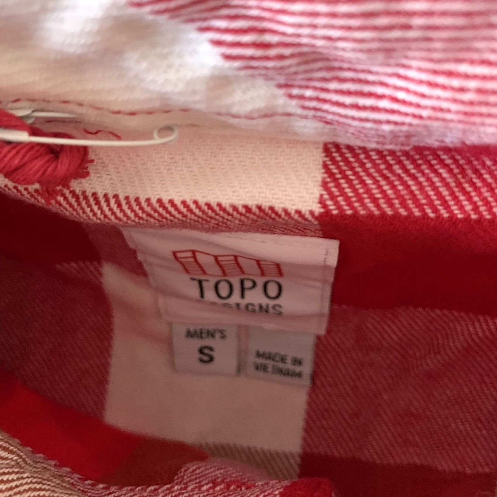 Topo Designs Topo Designs Mens Mountain Shirt Plaid Flannel Red Long Sleeve Button-Up Small L/S Size S Size US S / EU 44-46 / 1 - 7 Thumbnail
