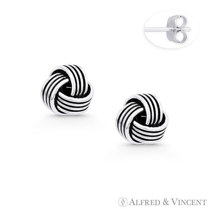 Other Love Knot Charm Stud Earrings in .925 Sterling Silver Size ONE SIZE - 1 Preview
