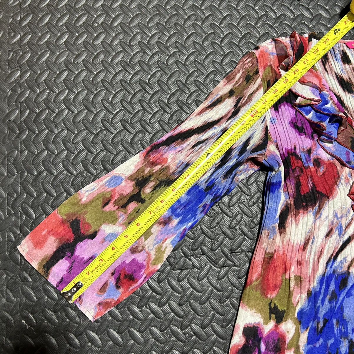 Other Sunny Leigh Ruffle Blouse Pleated Chiffon Watercolor Small Size S / US 4 / IT 40 - 7 Thumbnail