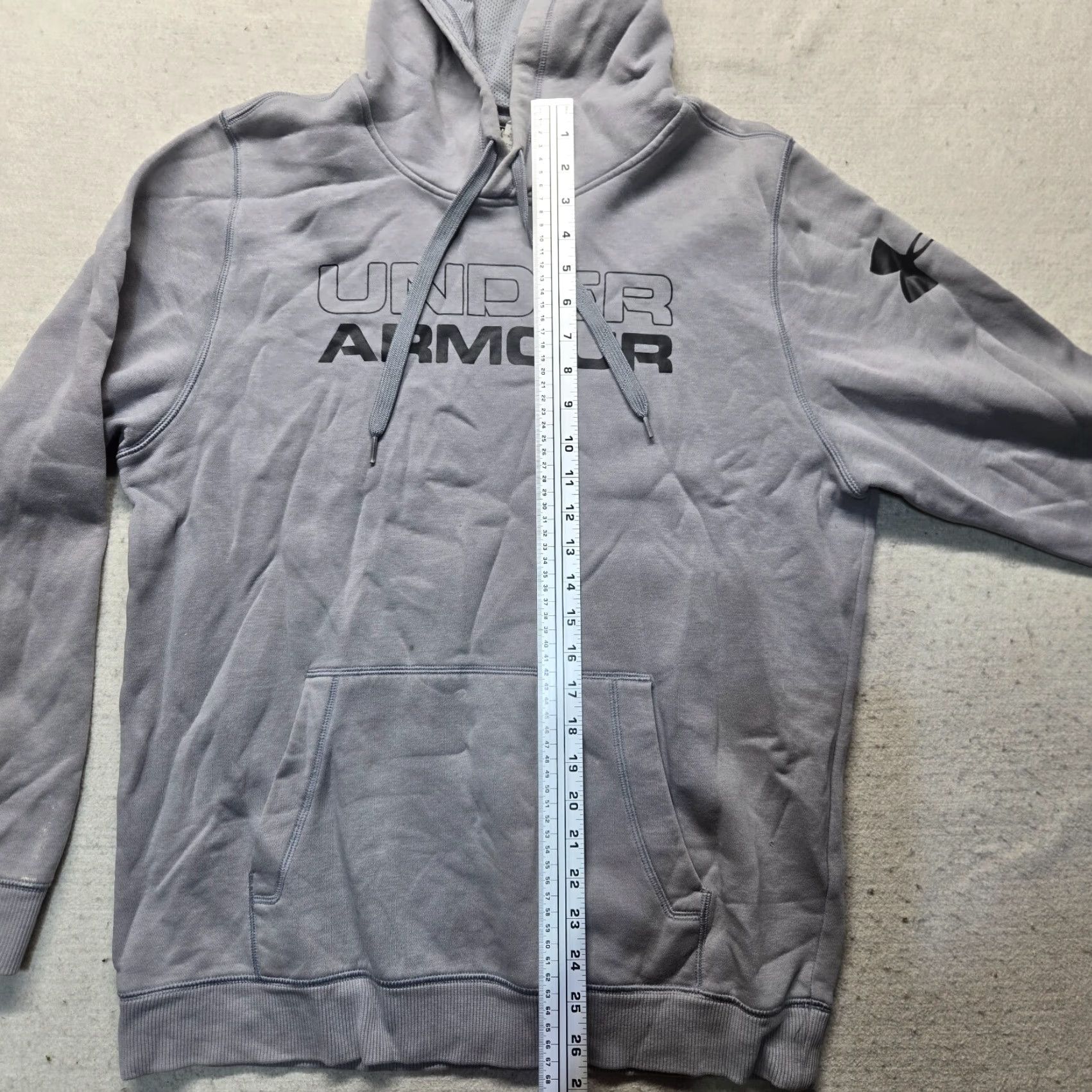 Under Armour Under Armour Hoodie Mens Medium Gray Solid Long Sleeve Pullover with Hooded Pockets Casual Baseball Football Gym & Training M Size US M / EU 48-50 / 2 - 6 Thumbnail
