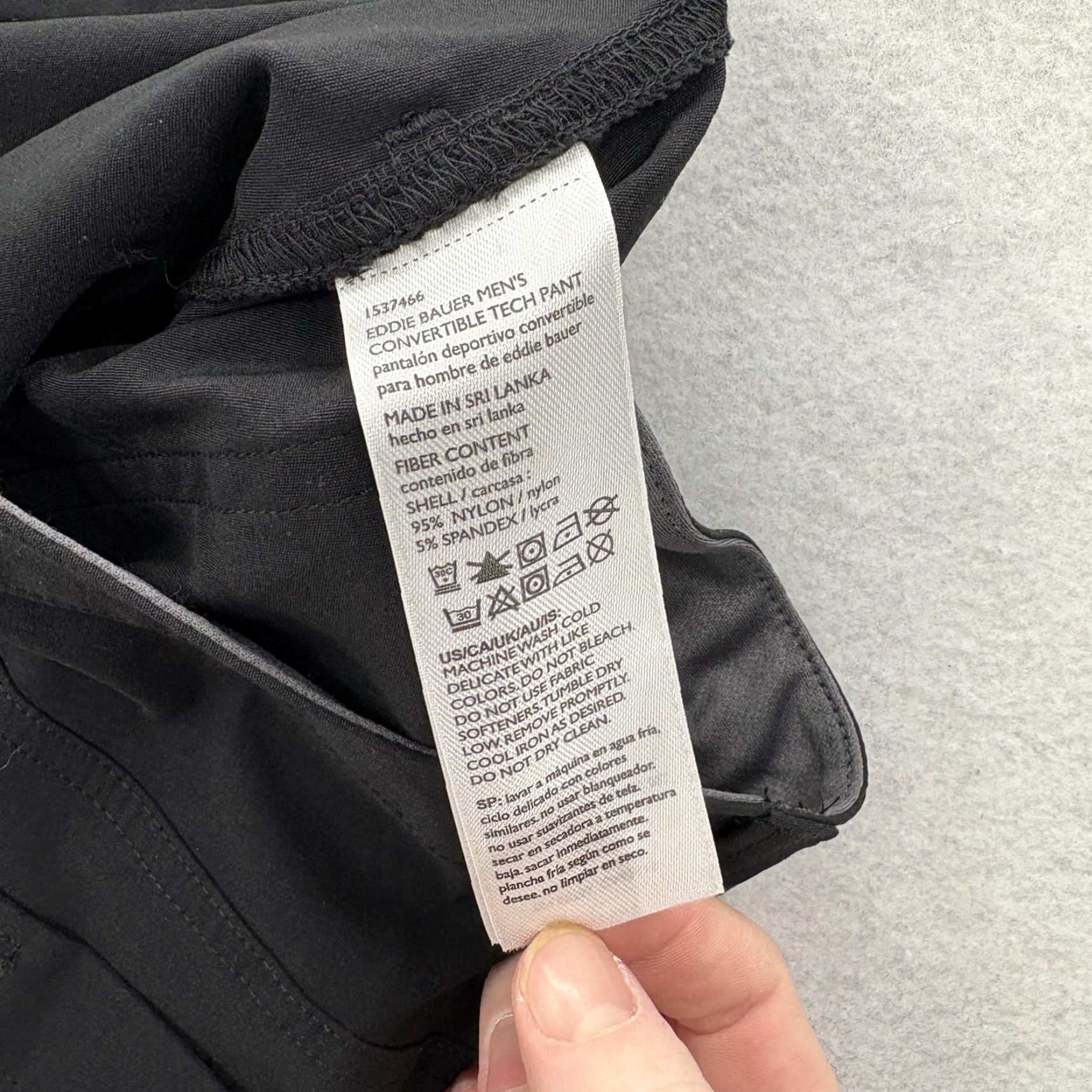 Eddie Bauer Eddie Bauer Pants Mens 34x30 Black Convertible Tech Hiking Nylon Stretch Outdoor Size US 34 / EU 50 - 6 Thumbnail