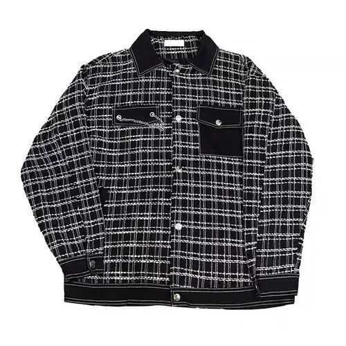 Other Black colorblock tweed jacket with chain Size US M / EU 48-50 / 2 - 6 Thumbnail
