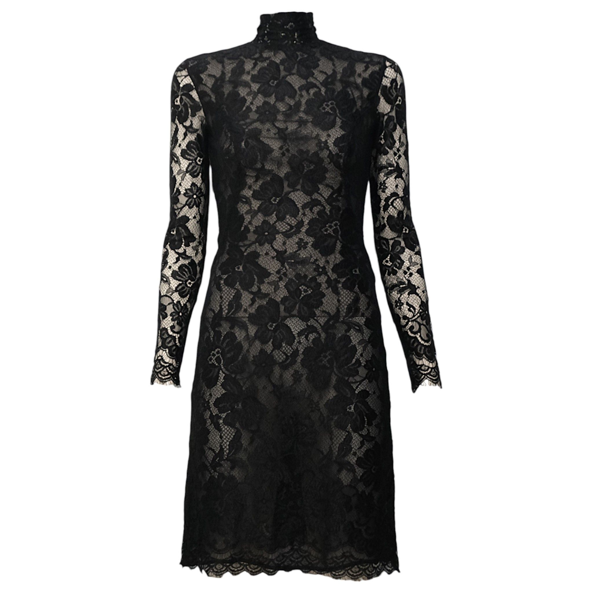 Versus Versace Sheer See Through Lace Backless Bodycon Dress Size S / US 4 / IT 40 - 1 Thumbnail