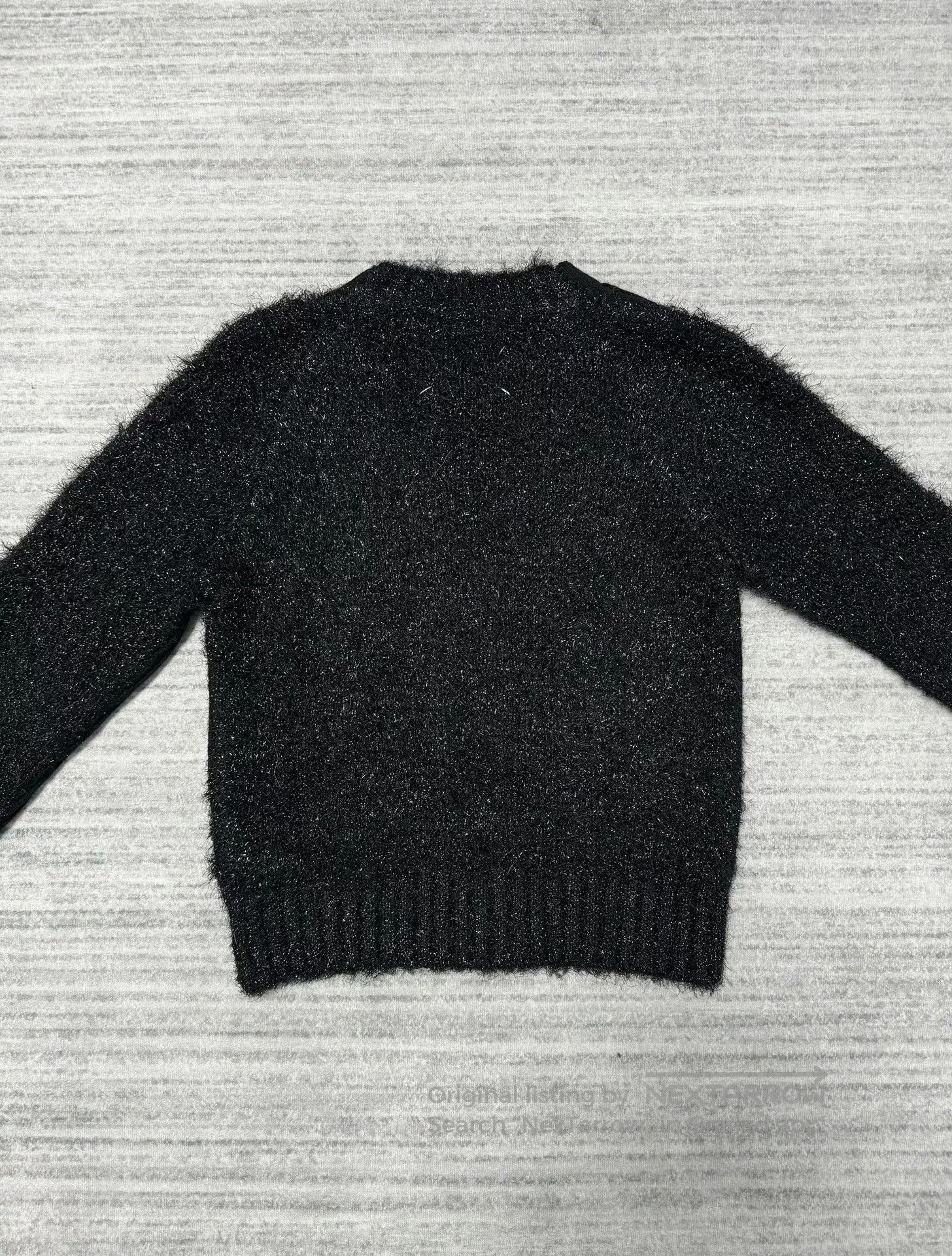 Maison Margiela black wool cardigan with silver sequins. Size S / US 4 / IT 40 - 2 Thumbnail