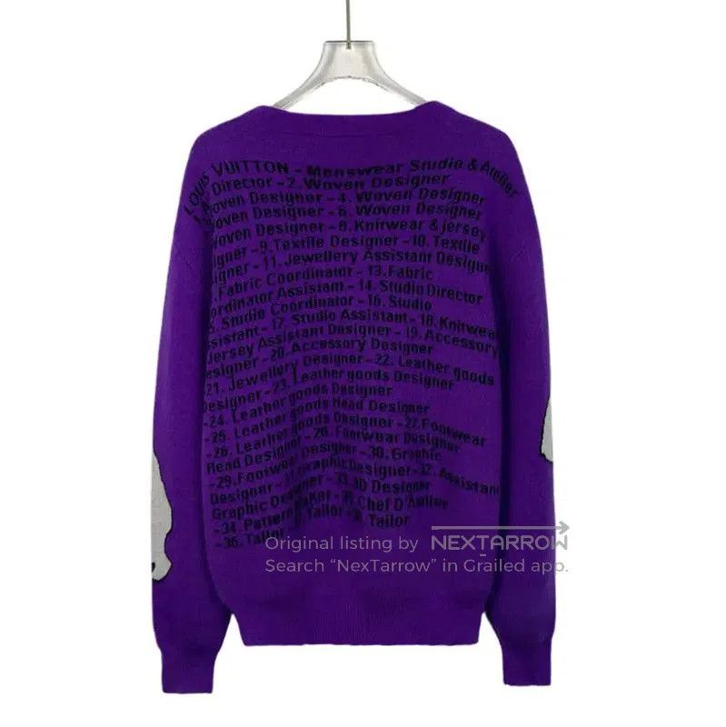 Louis Vuitton Louis Vuitton Purple Cotton Knit Sweater for Women . Size M / US 6-8 / IT 42-44 - 2 Thumbnail